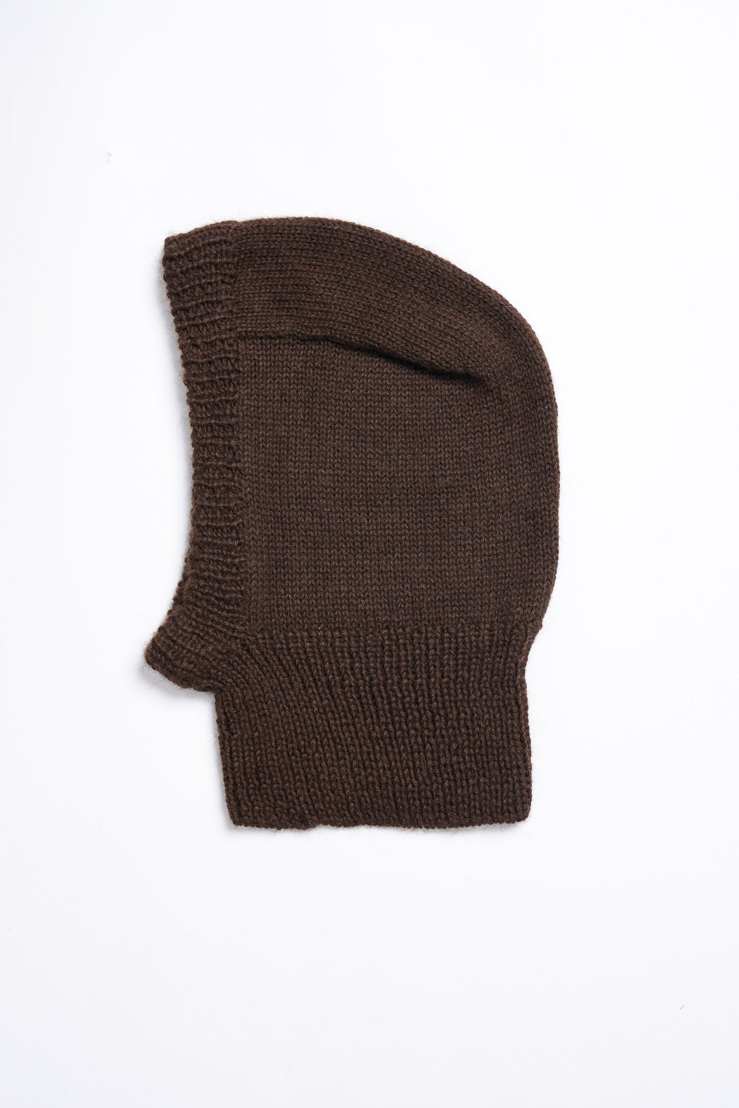 ALPACA Handknit Balaclava - Coffee Brown