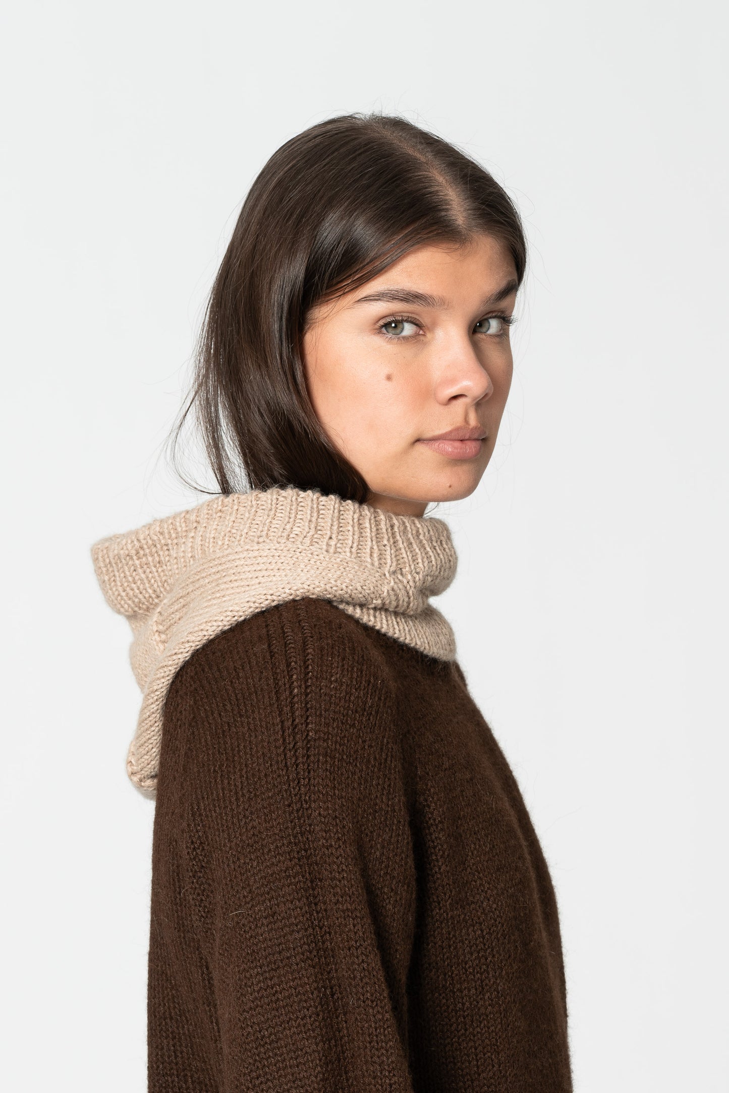 ALPACA Handknit Balaclava - Desert Sand