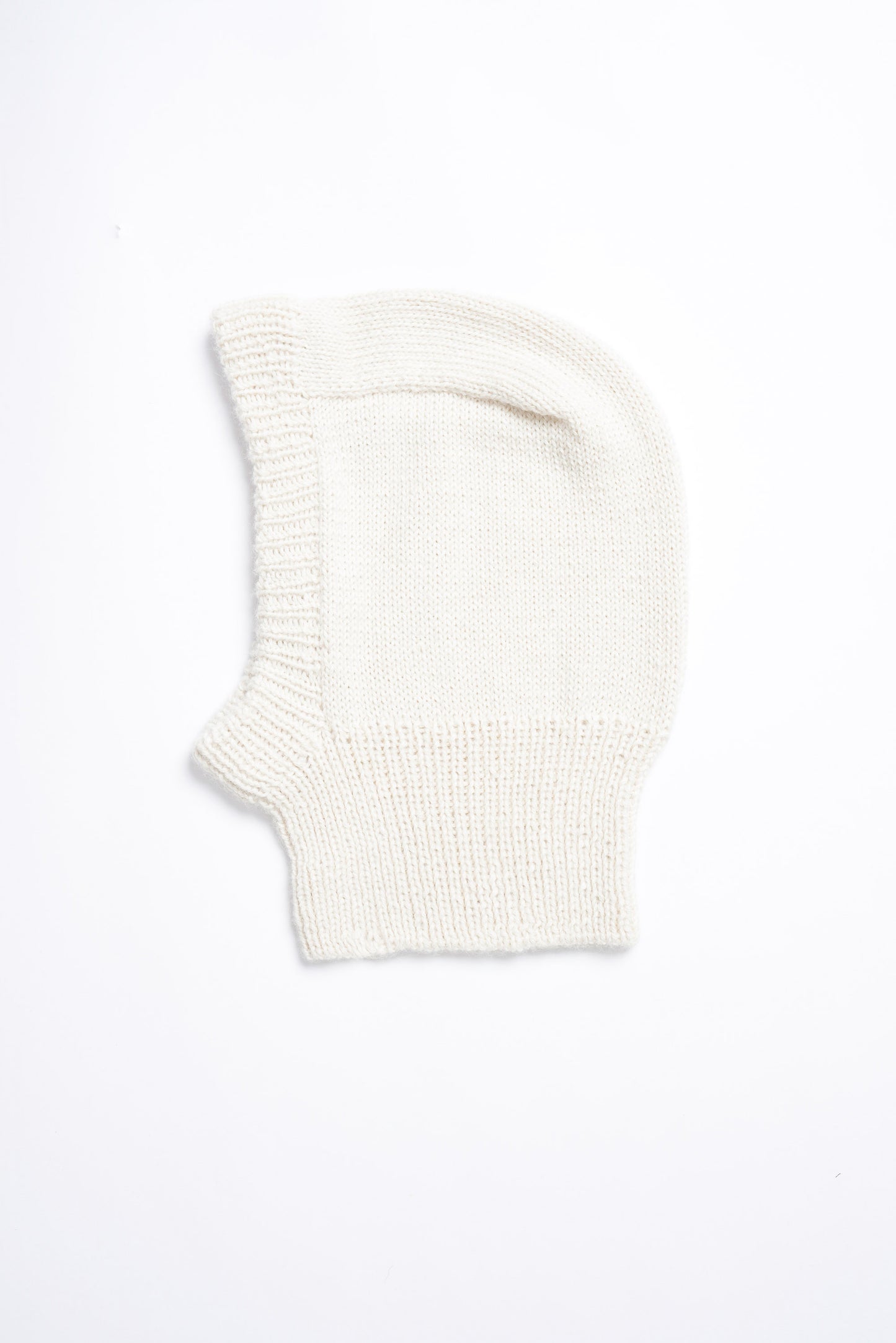 ALPACA Handknit Balaclava - Ivory White