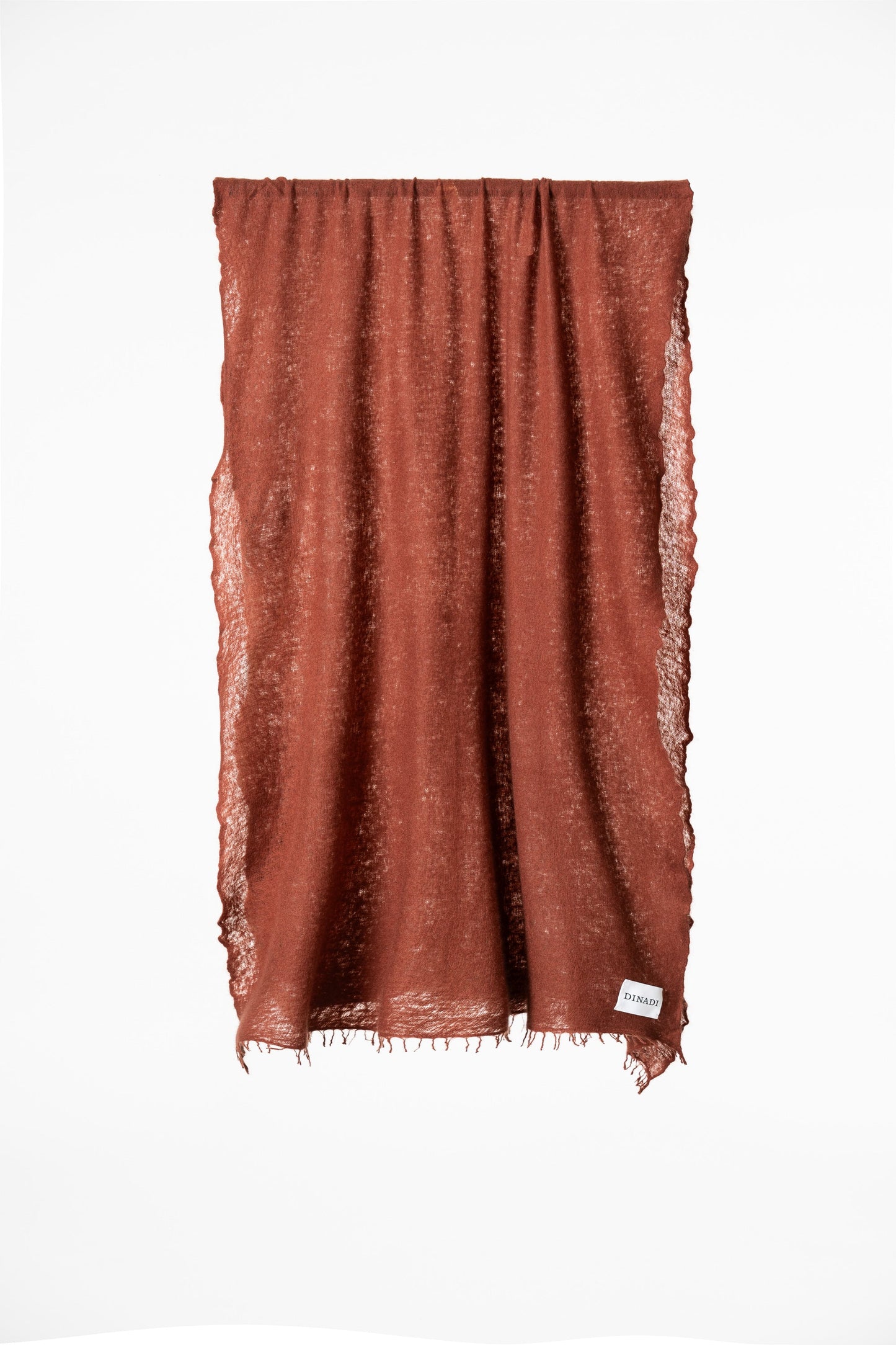 CASHMERE Felted Scarf - Rust Red