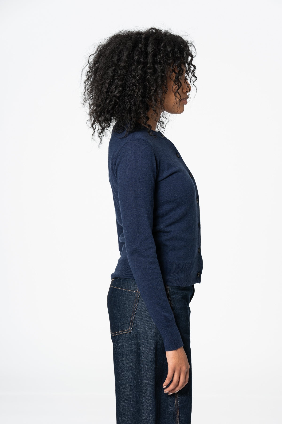 MERINO Cardigan - Space Blue