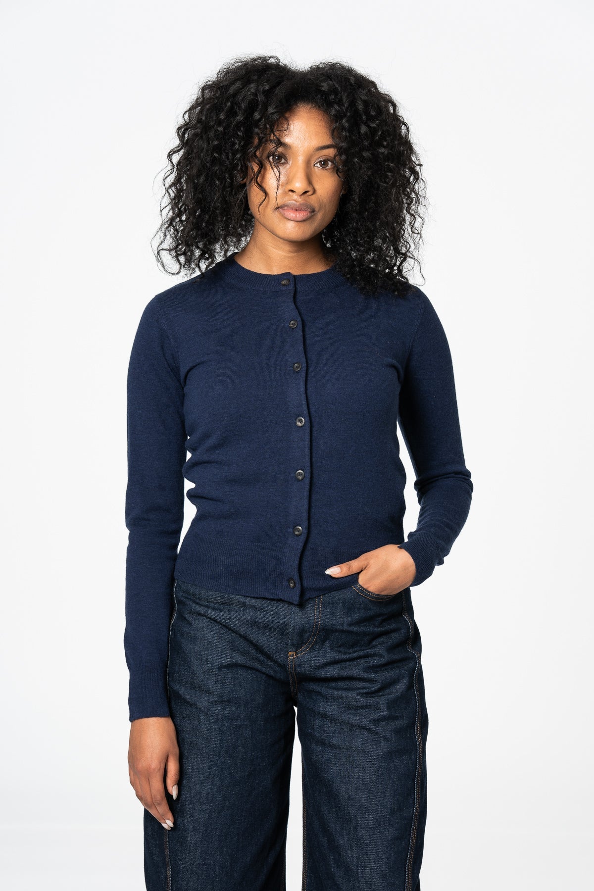MERINO Cardigan - Space Blue