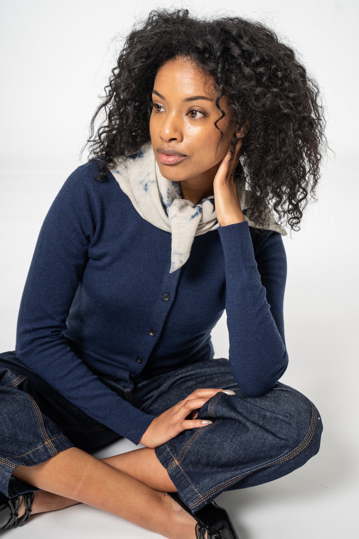 MERINO Cardigan - Space Blue