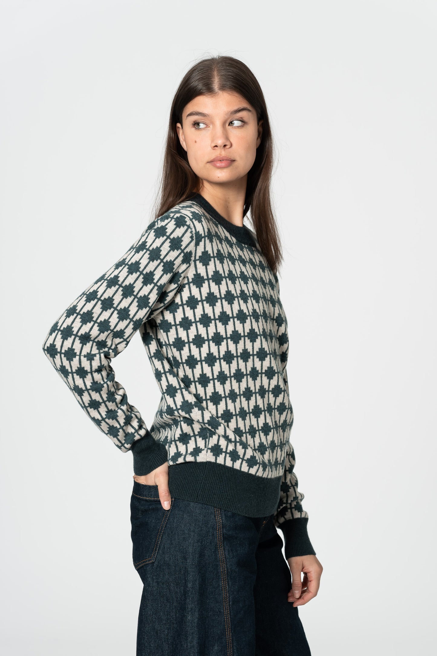 MERINO Dhaka Sweater - Dragonfly Green