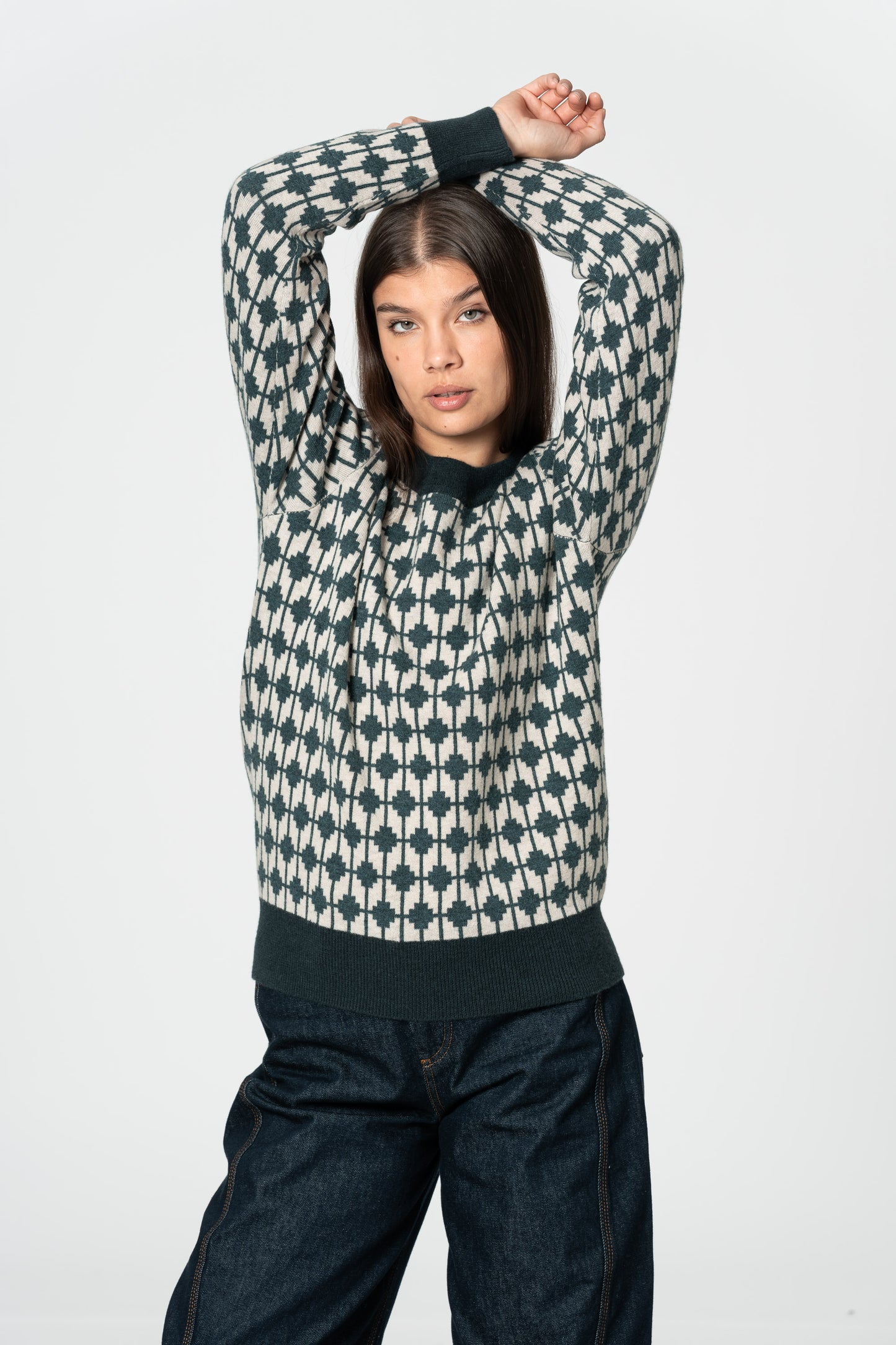 MERINO Dhaka Sweater - Dragonfly Green