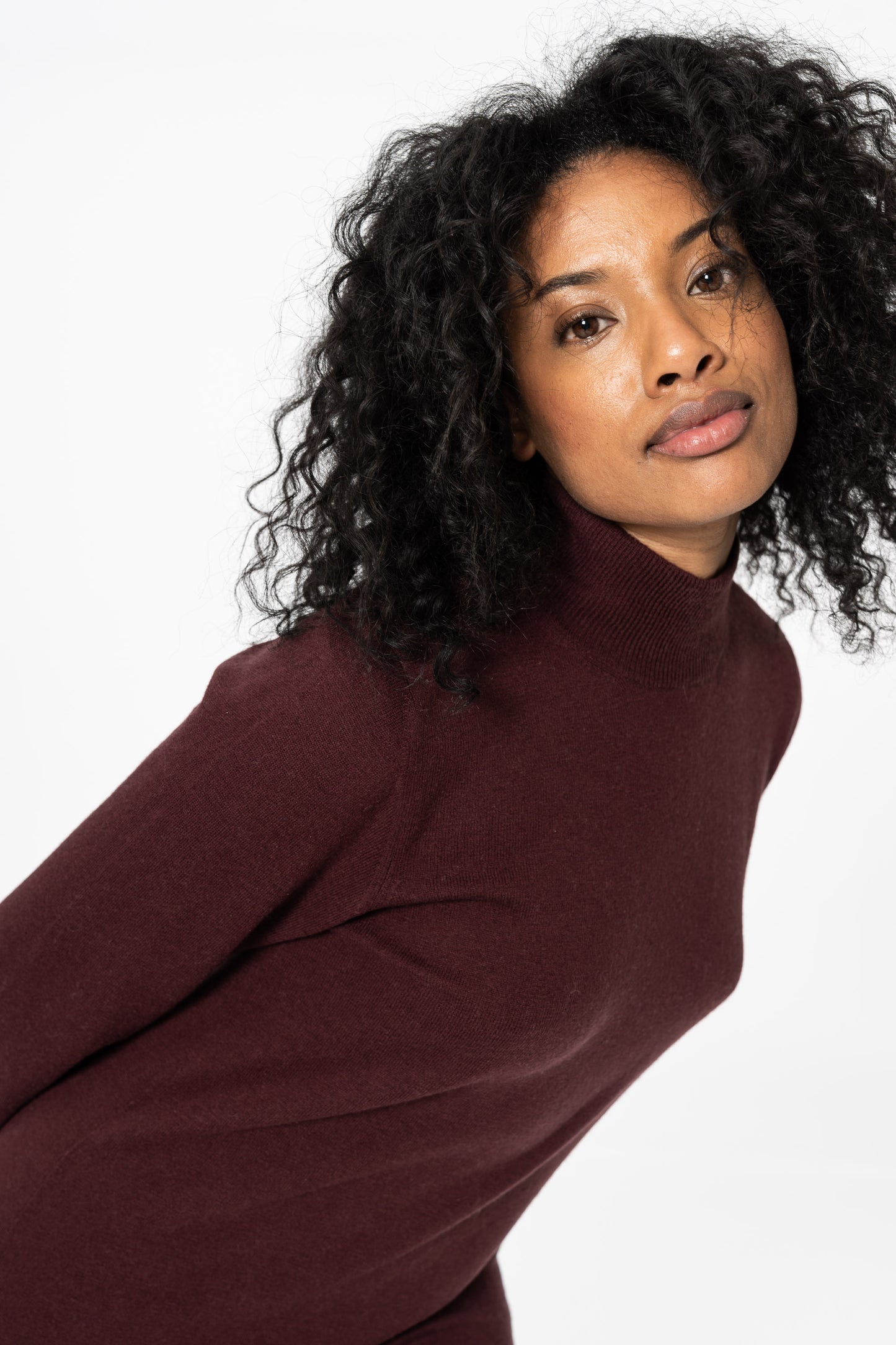 MERINO Dress - Merlot Red