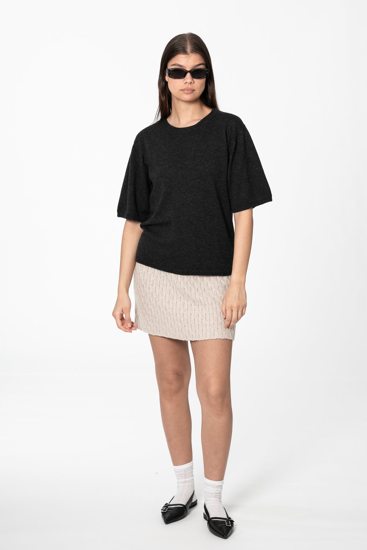 MERINO Handcrochet Skirt - Almond White
