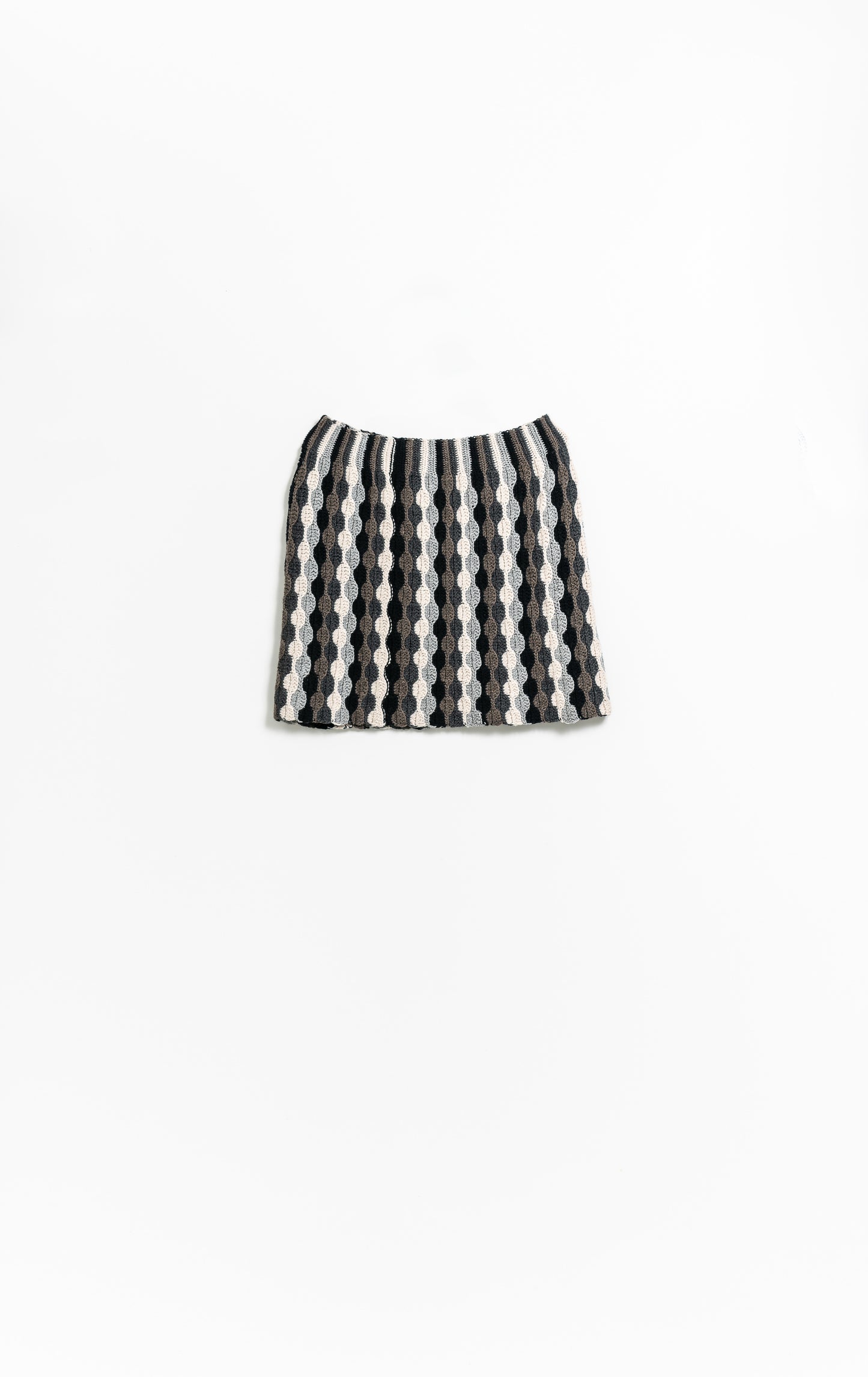 MERINO Handcrochet Skirt - Striped