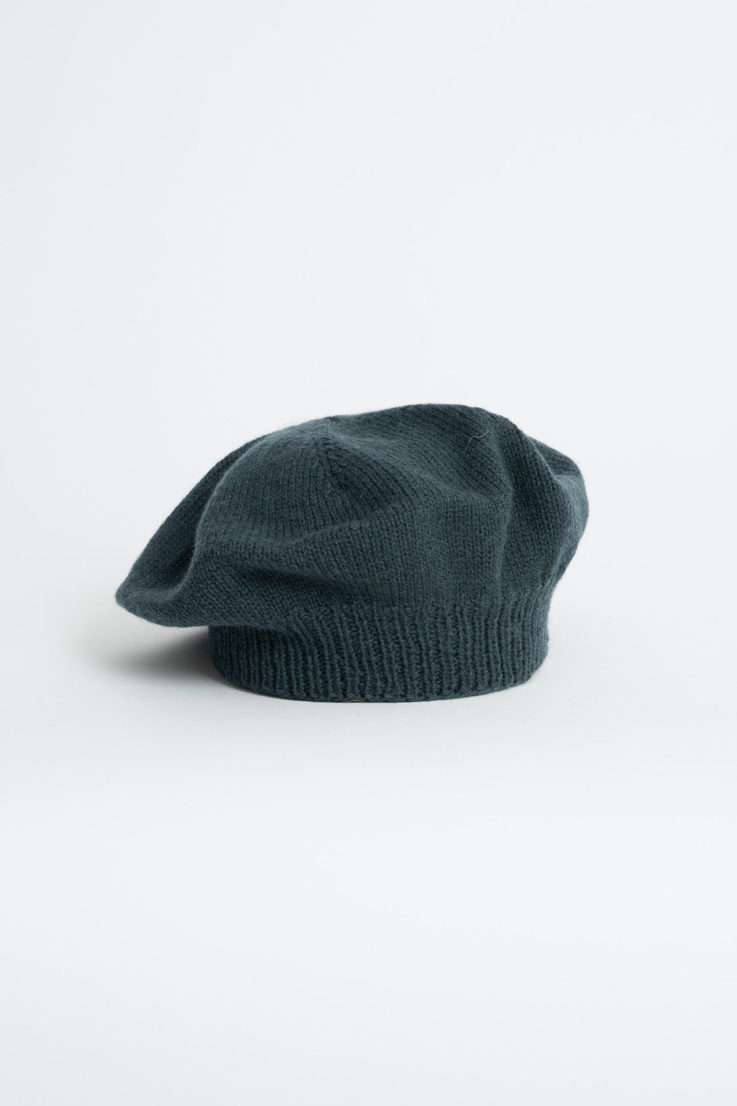 MERINO Handknit Beret - Peacock Green
