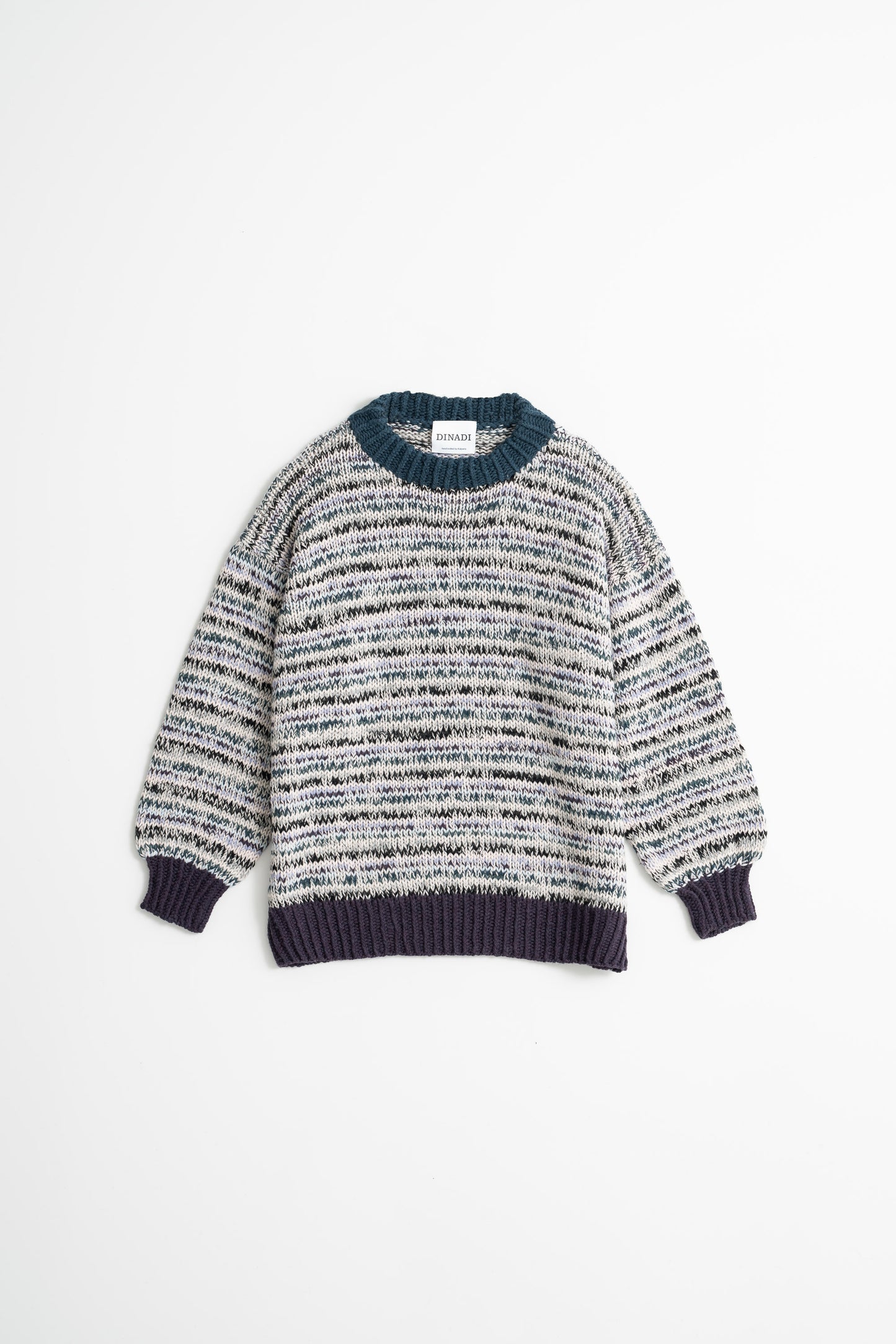 MERINO Handknit Zero Waste Sweater - Plum Purple