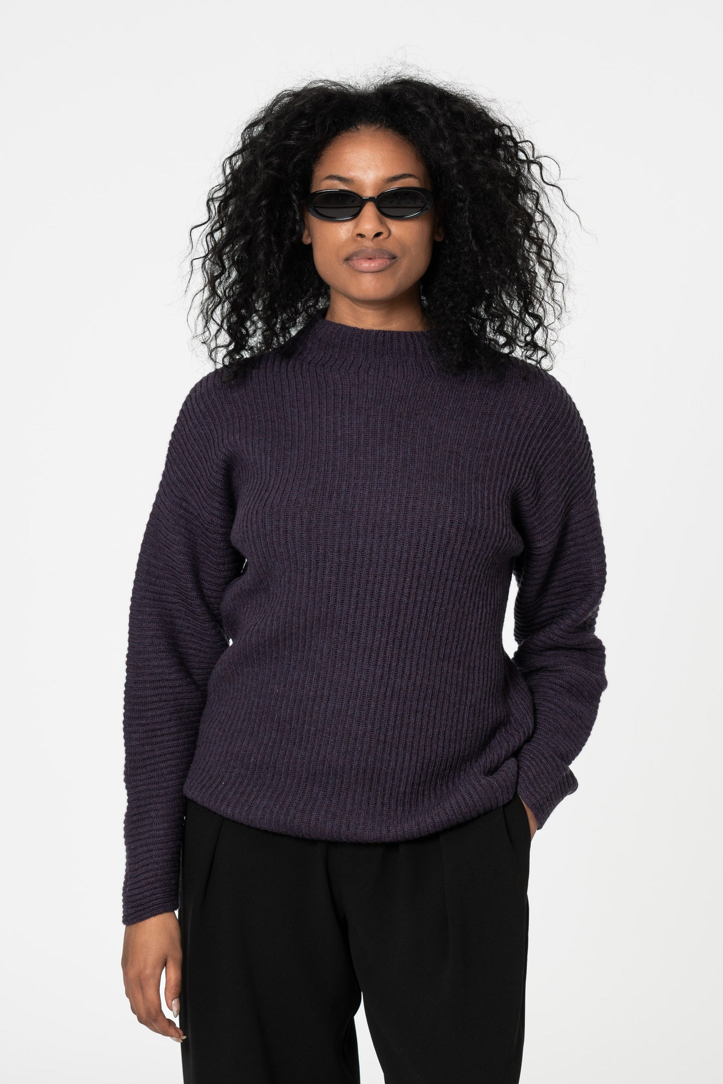 MERINO Rib Sweater - Plum Purple