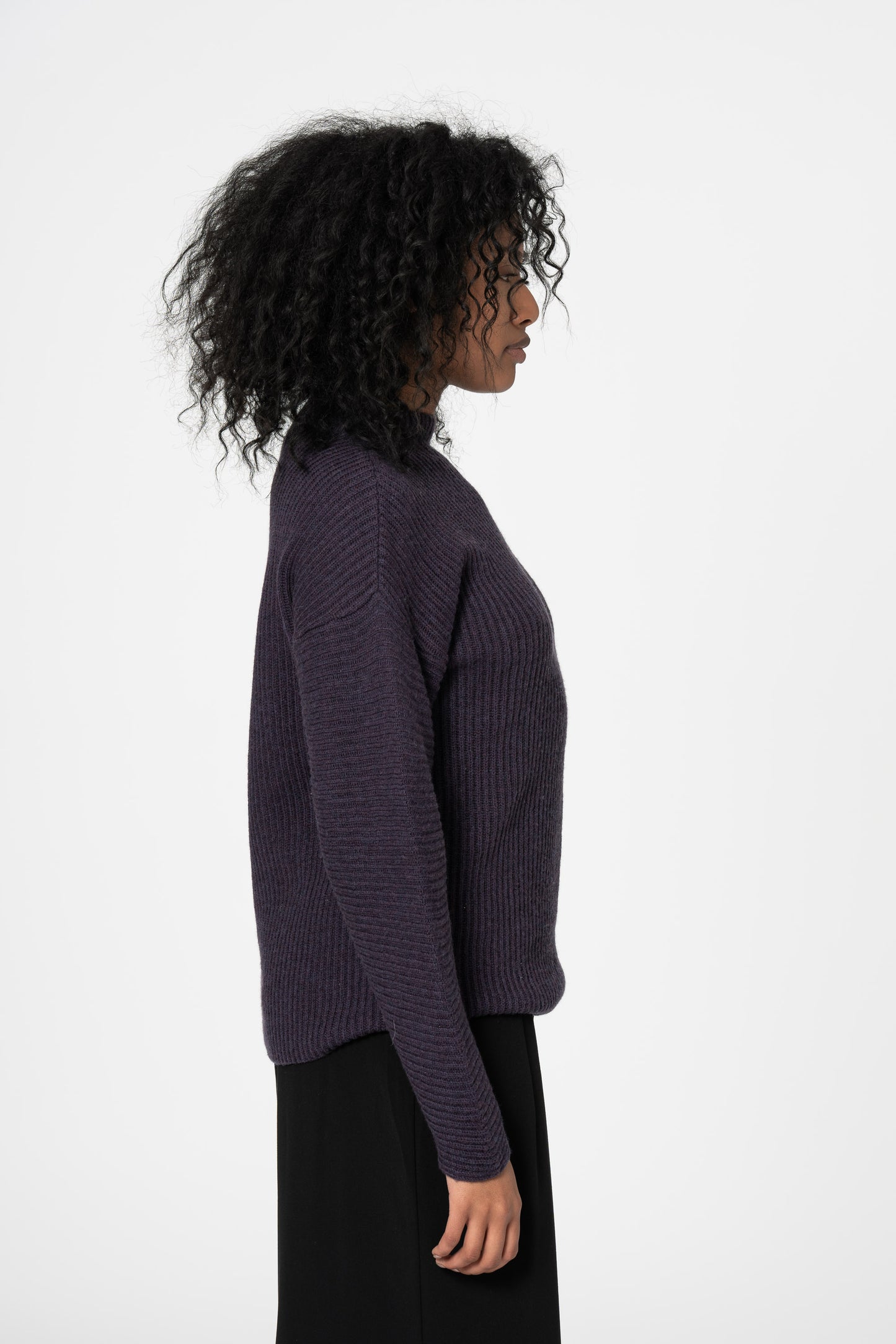 MERINO Rib Sweater - Plum Purple