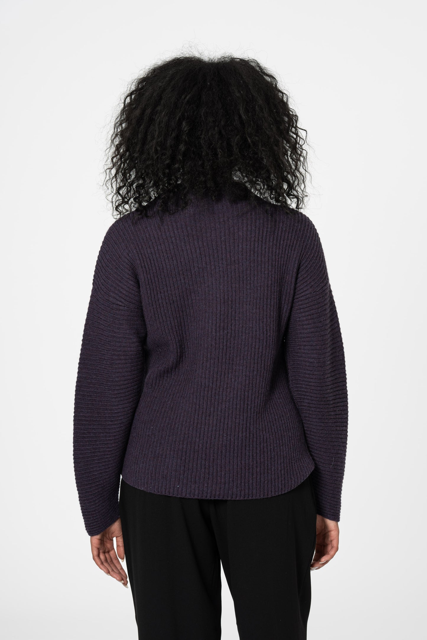MERINO Rib Sweater - Plum Purple