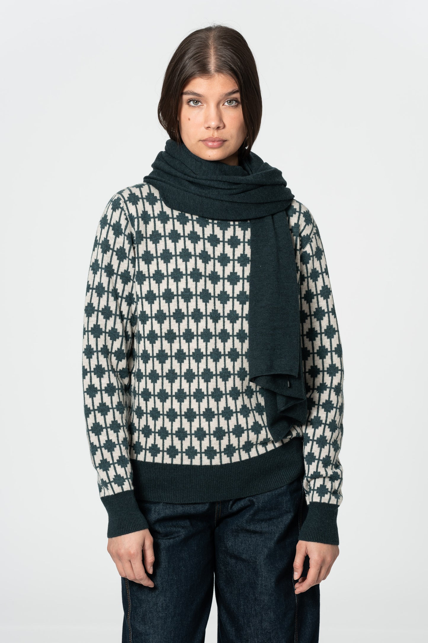 MERINO Scarf - Peacock Green