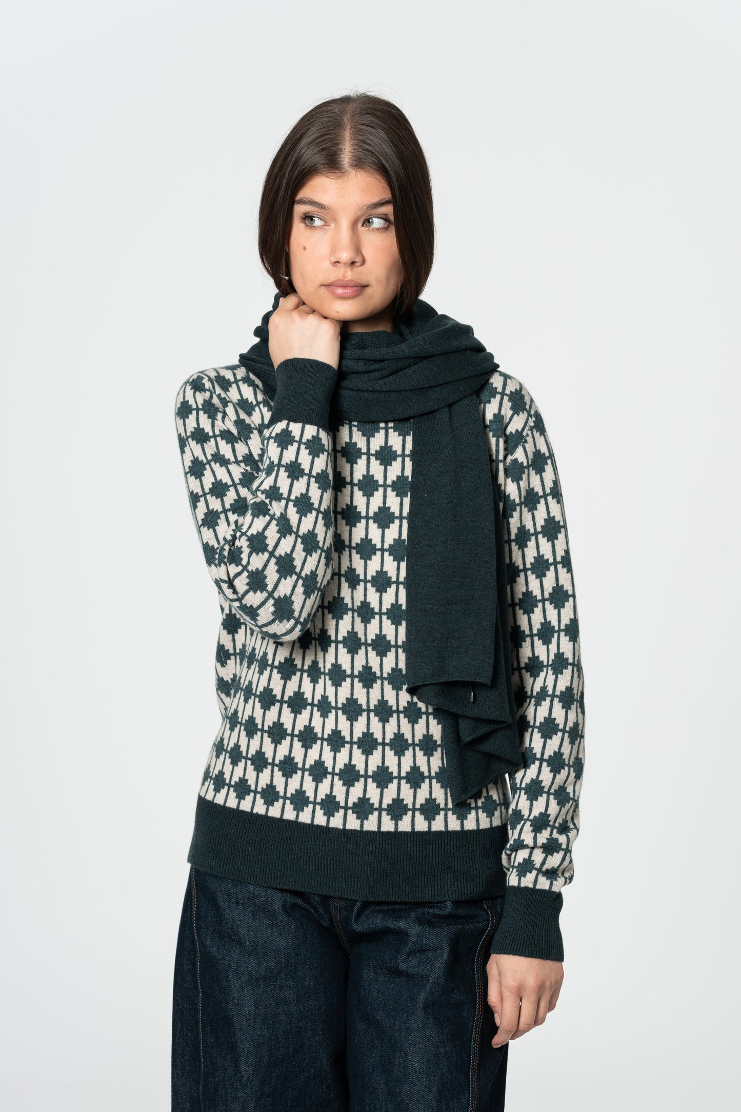 MERINO Scarf - Peacock Green