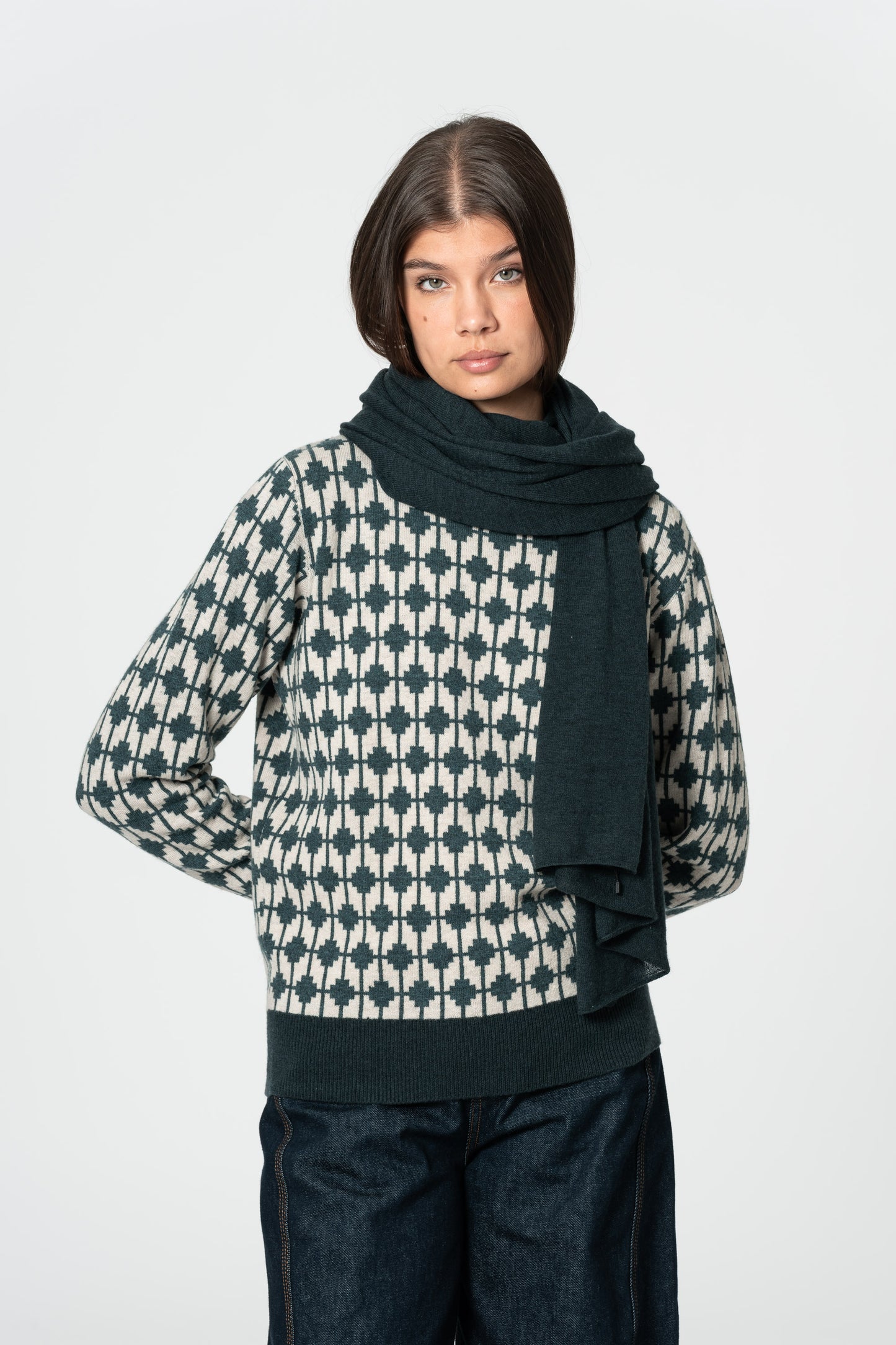 MERINO Scarf - Peacock Green