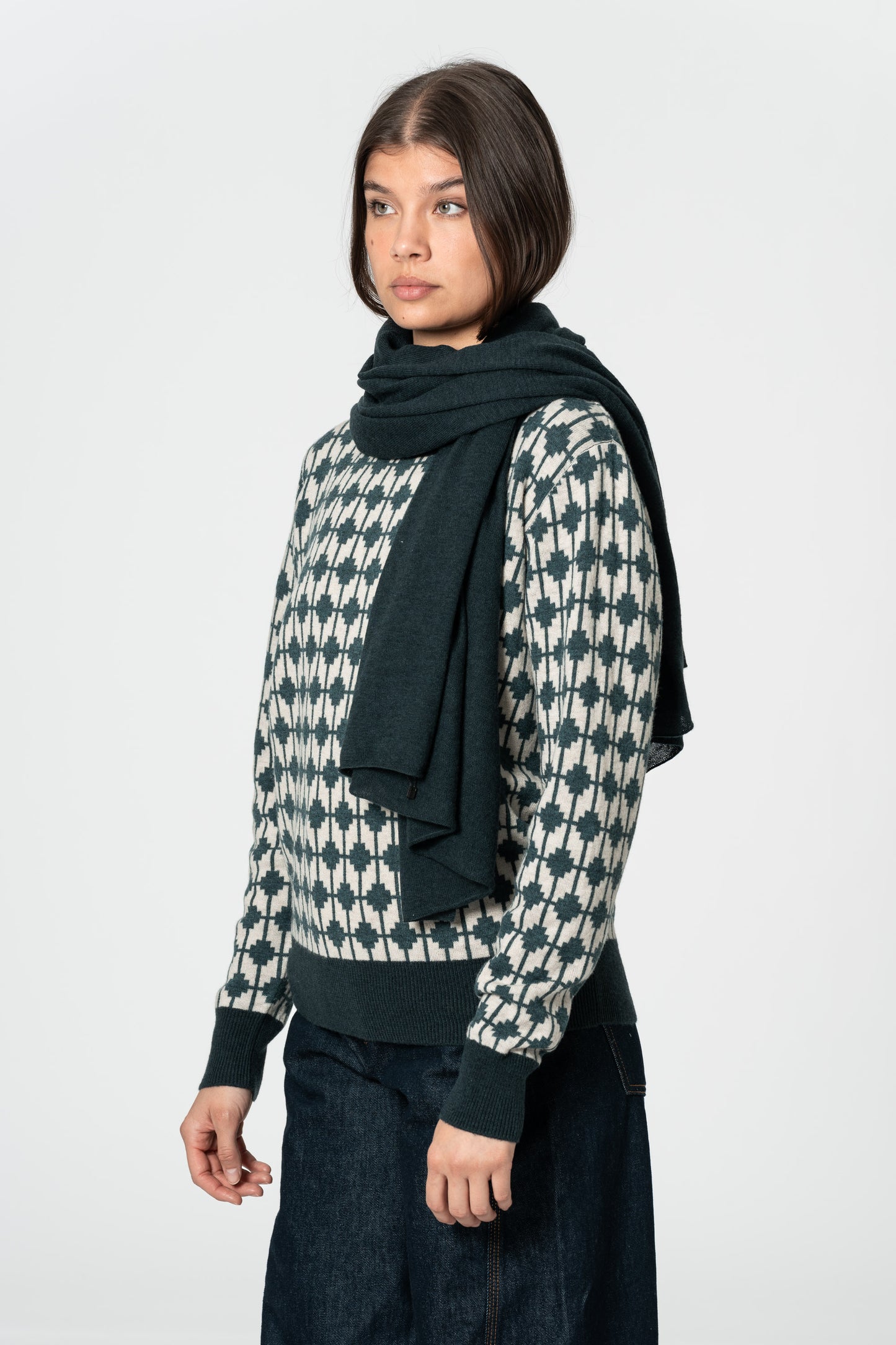 MERINO Scarf - Peacock Green