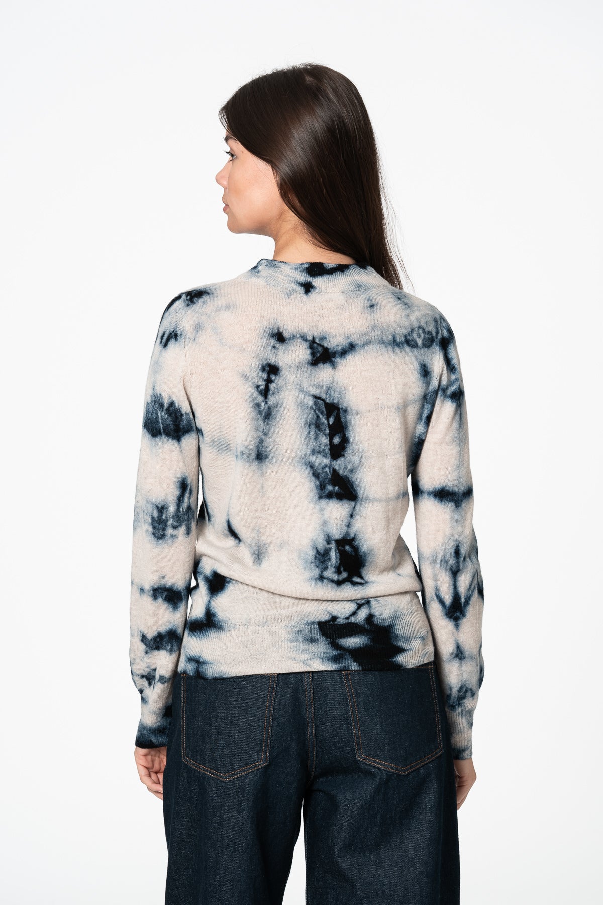 MERINO Shibori Sweater - Space Blue