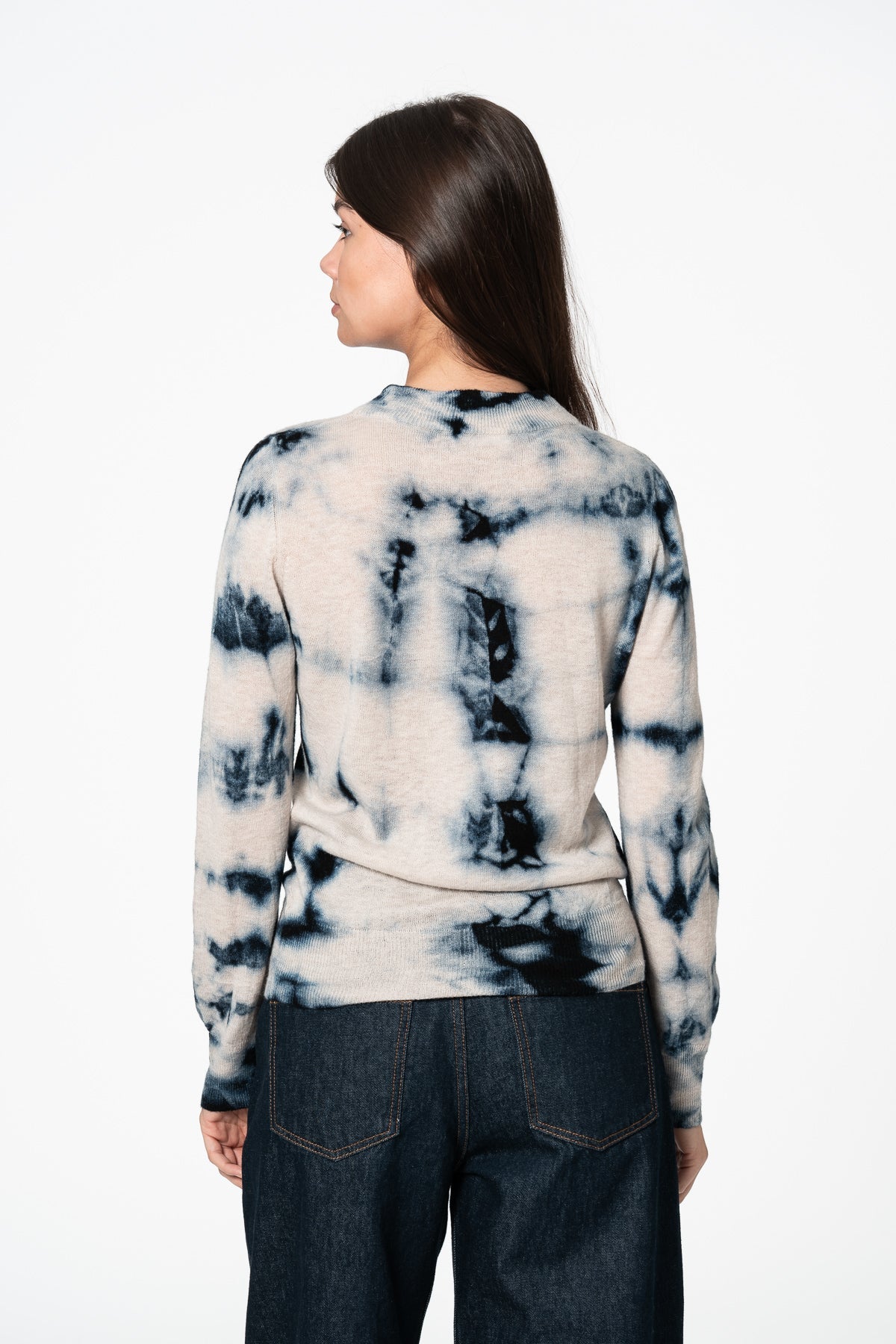 MERINO Shibori Sweater - Space Blue