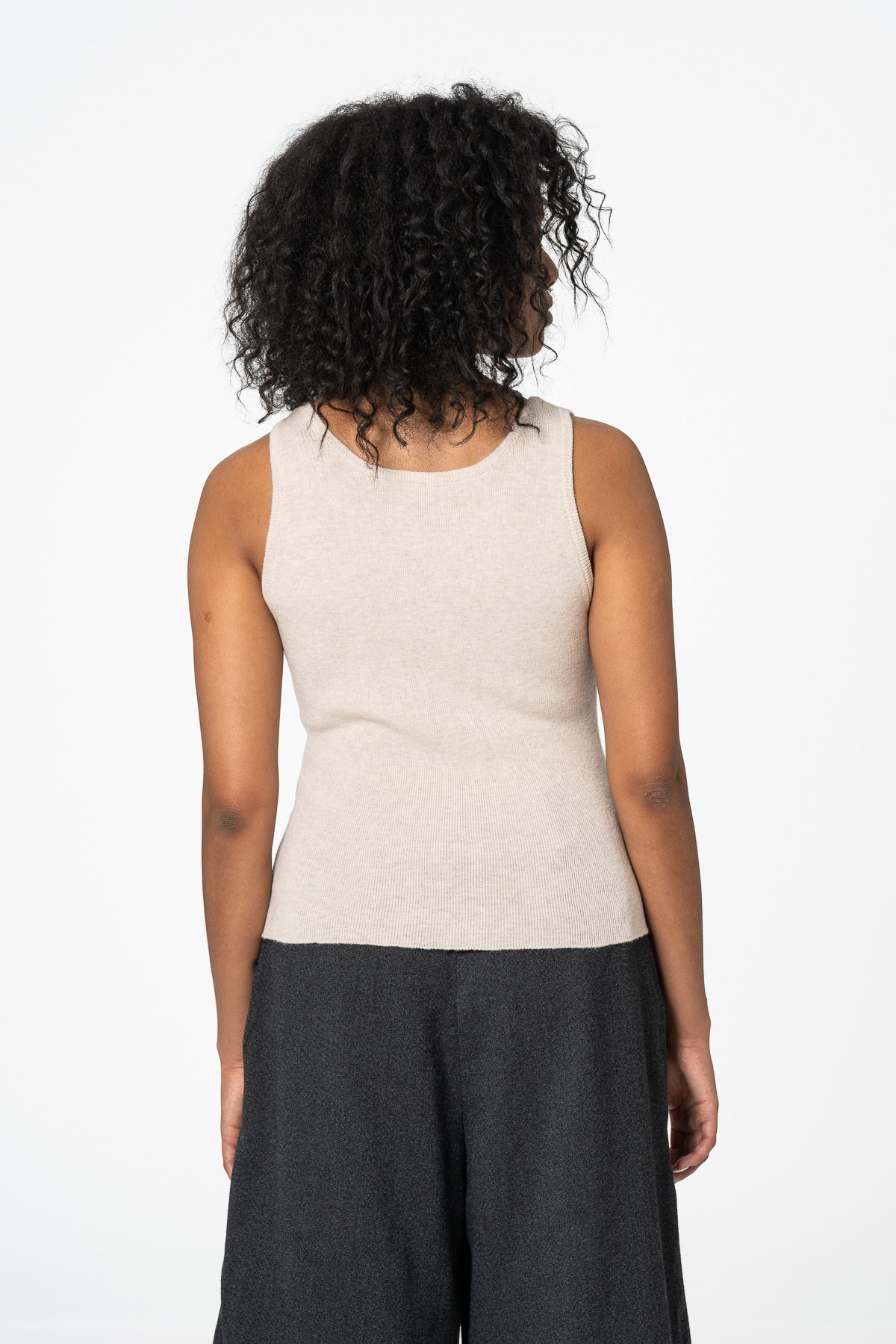 MERINO Tanktop - Almond White