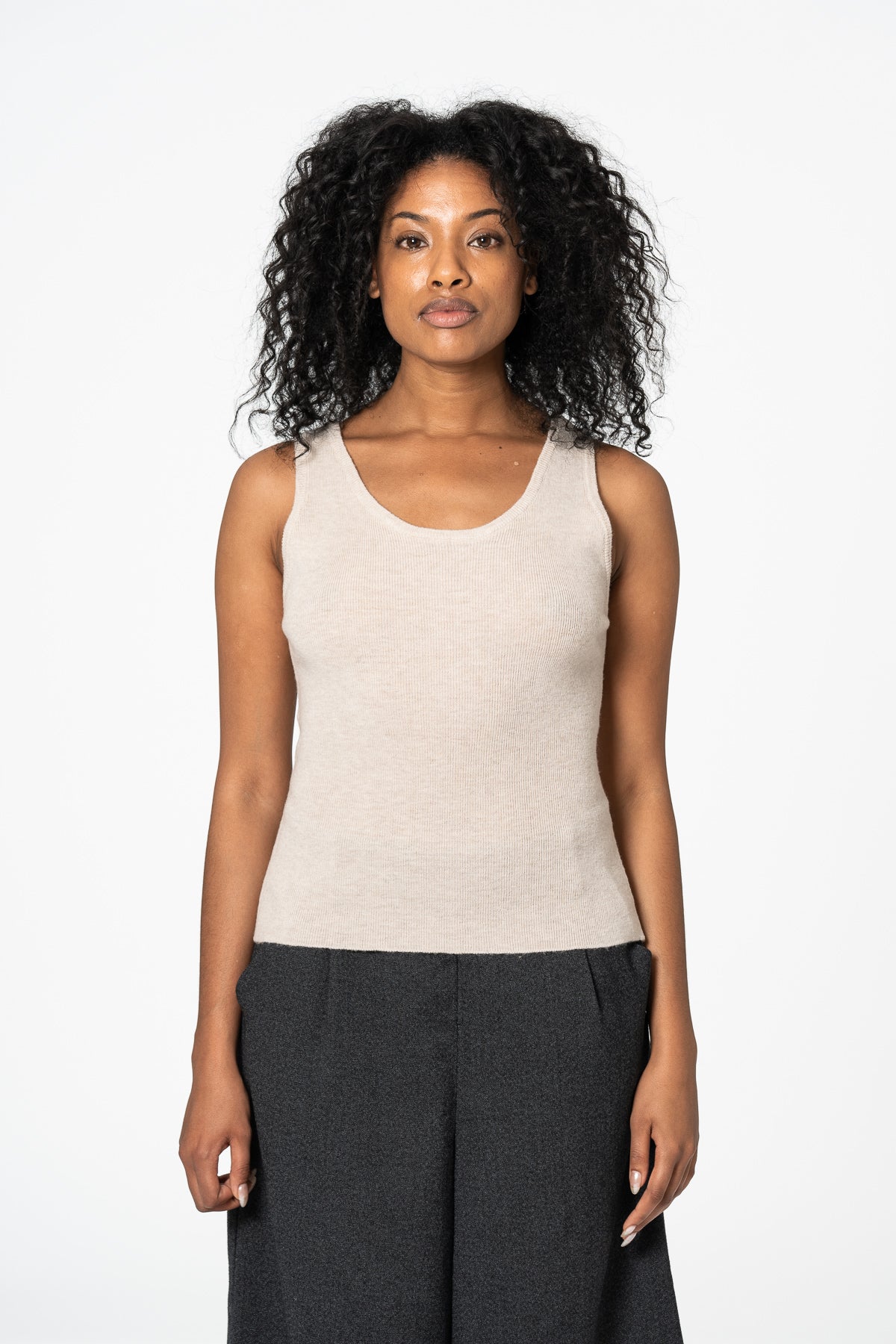 MERINO Tanktop - Almond White