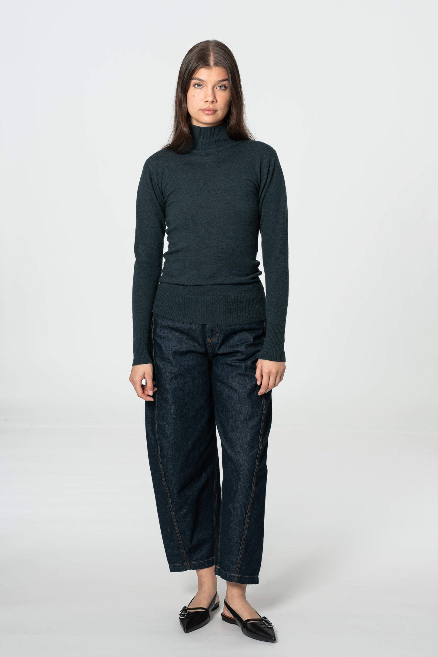 MERINO Turtleneck - Peacock Green
