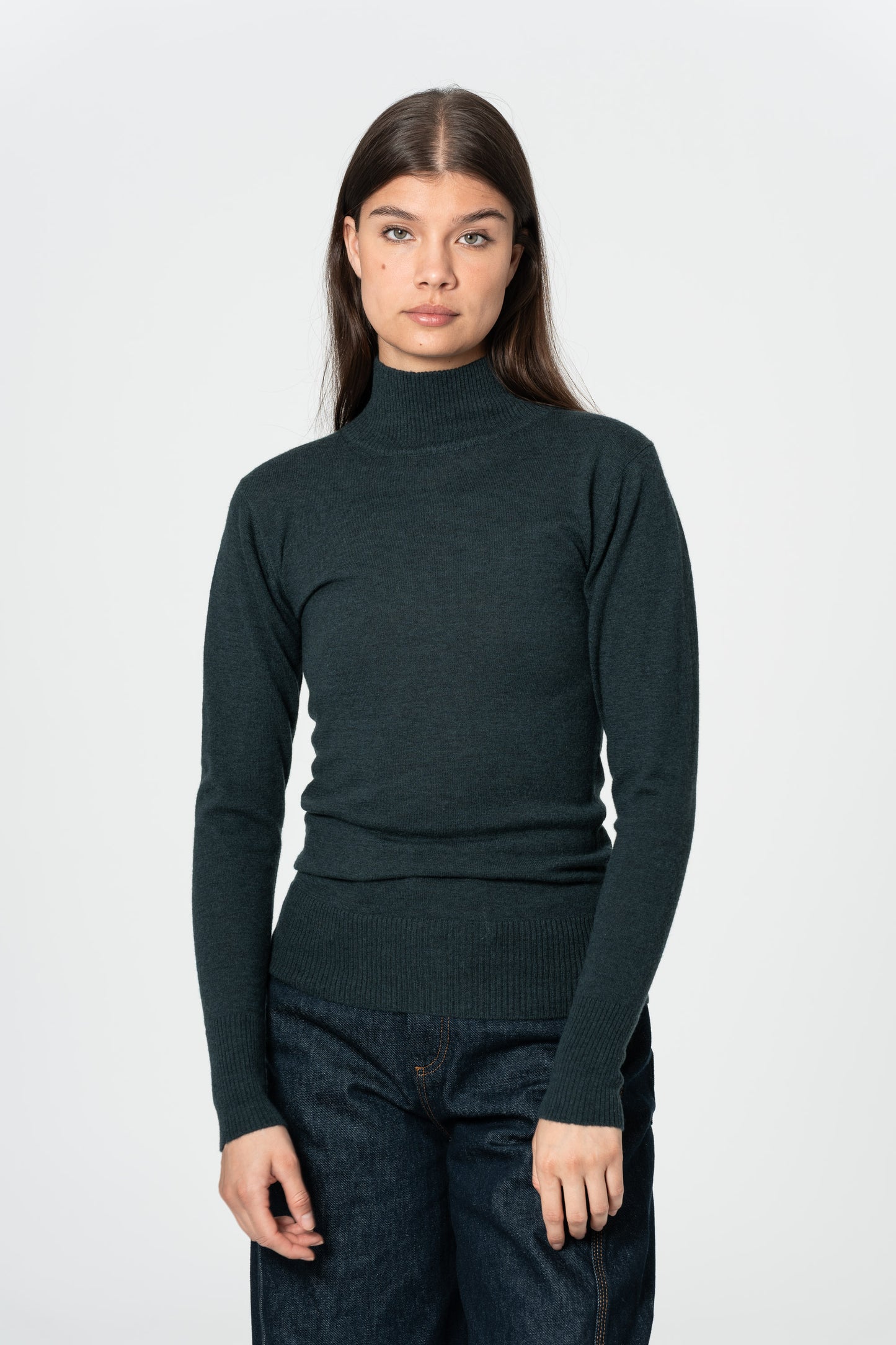 MERINO Turtleneck - Peacock Green
