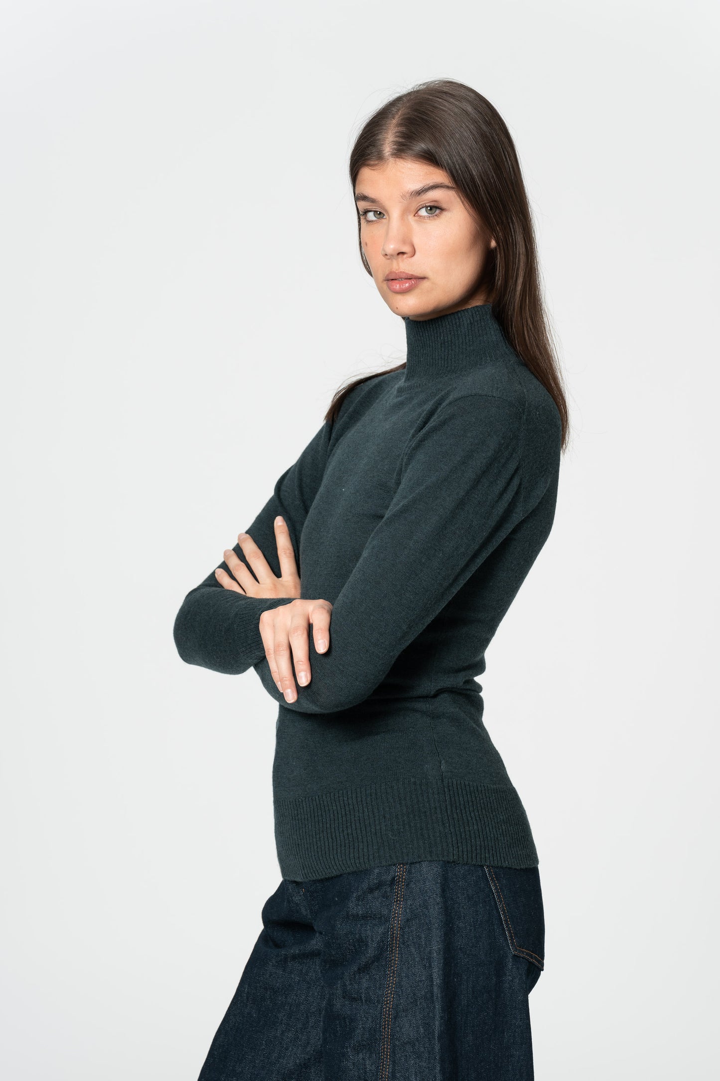 MERINO Turtleneck - Peacock Green