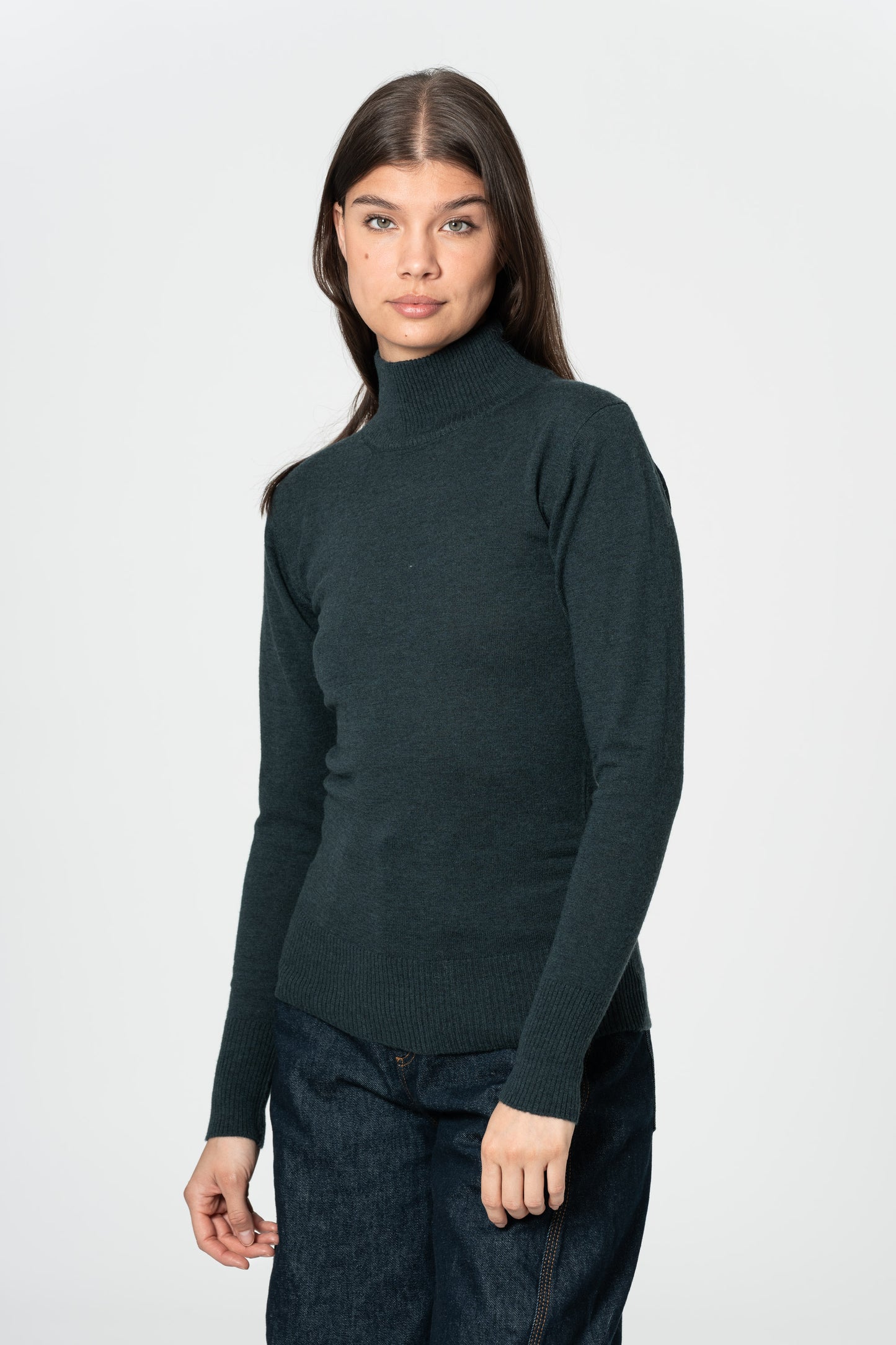 MERINO Turtleneck - Peacock Green