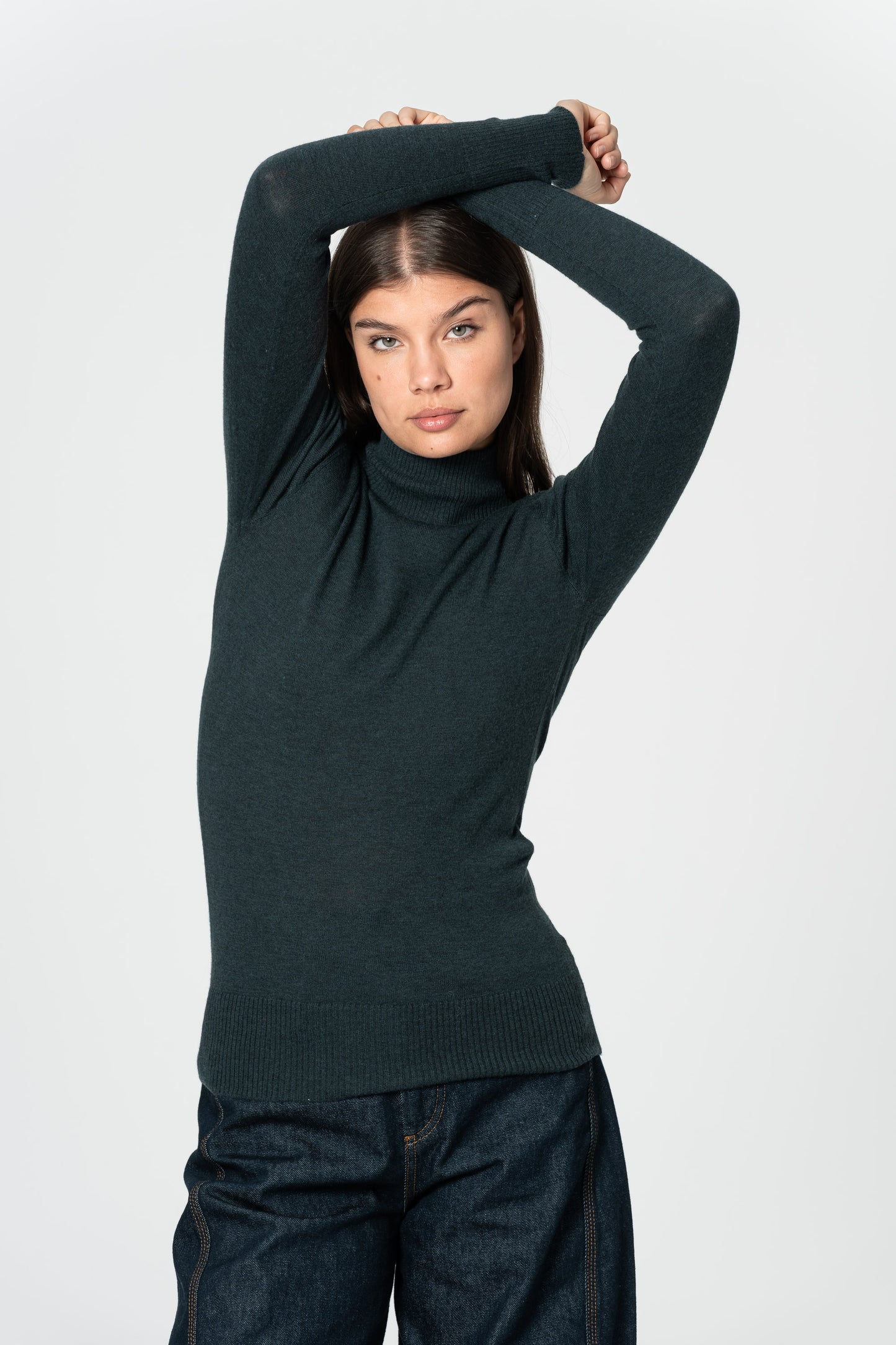 MERINO Turtleneck - Peacock Green