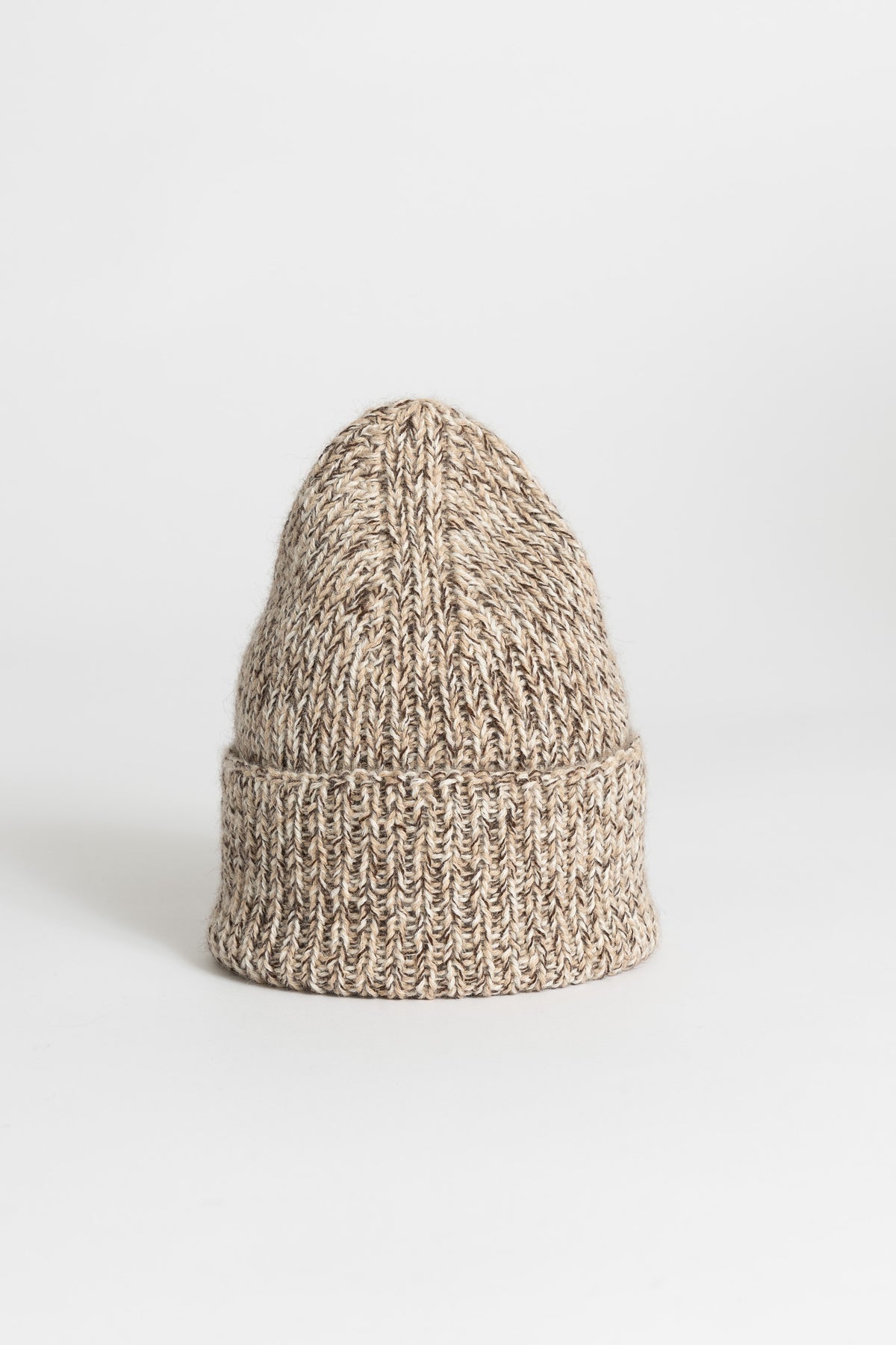 ALPACA Handknit Rib Hat - Melange