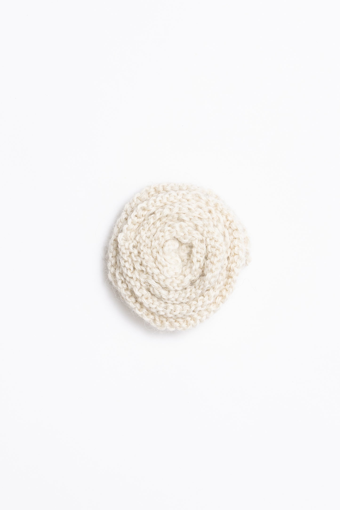 ALPACA Handknit Rose - Ivory White