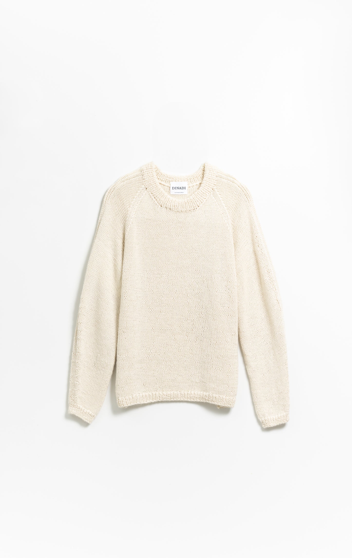 ALPACA Handknit Sweater - Ivory White