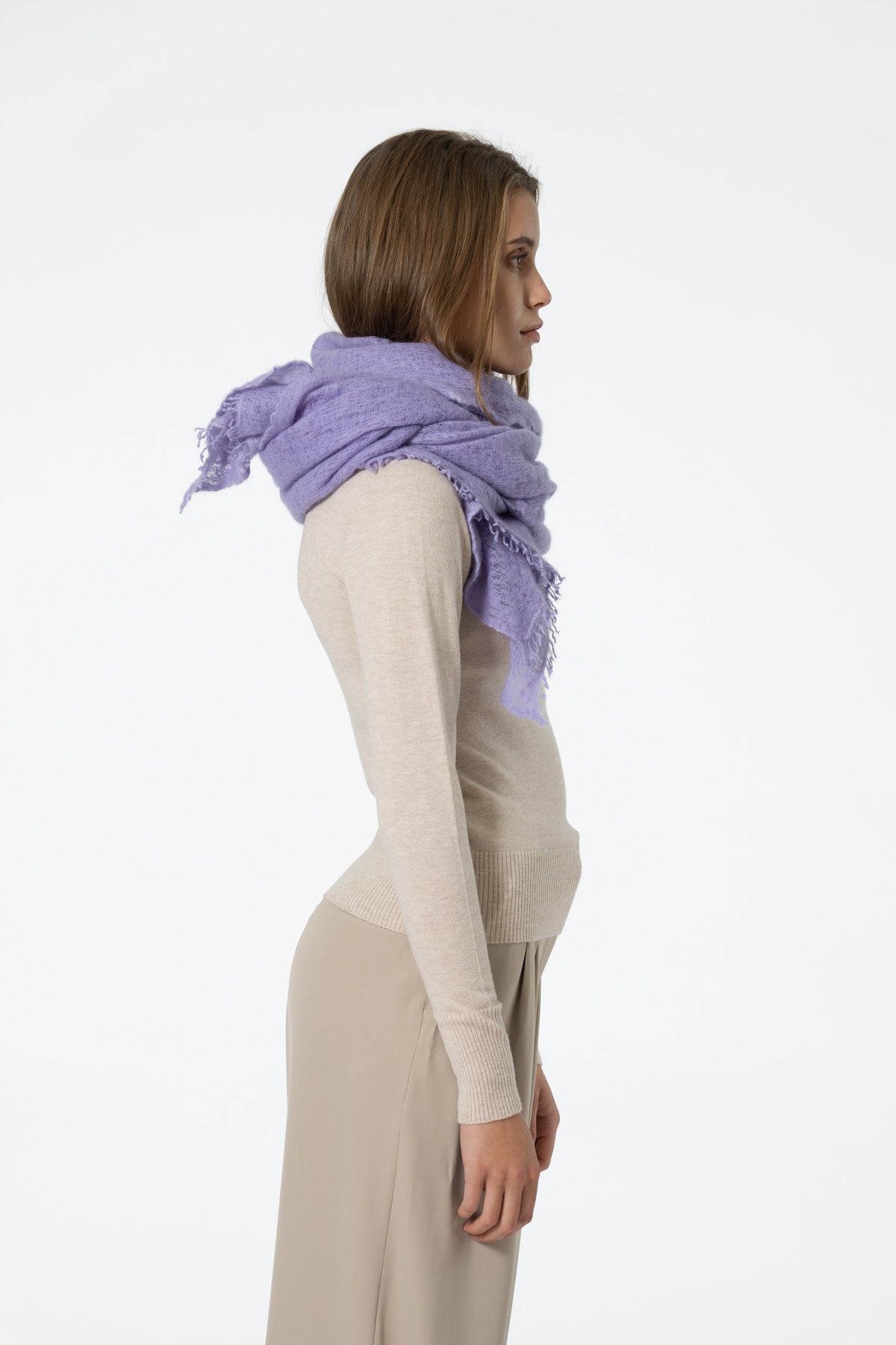 CASHMERE Felted Scarf - Digital Lavender