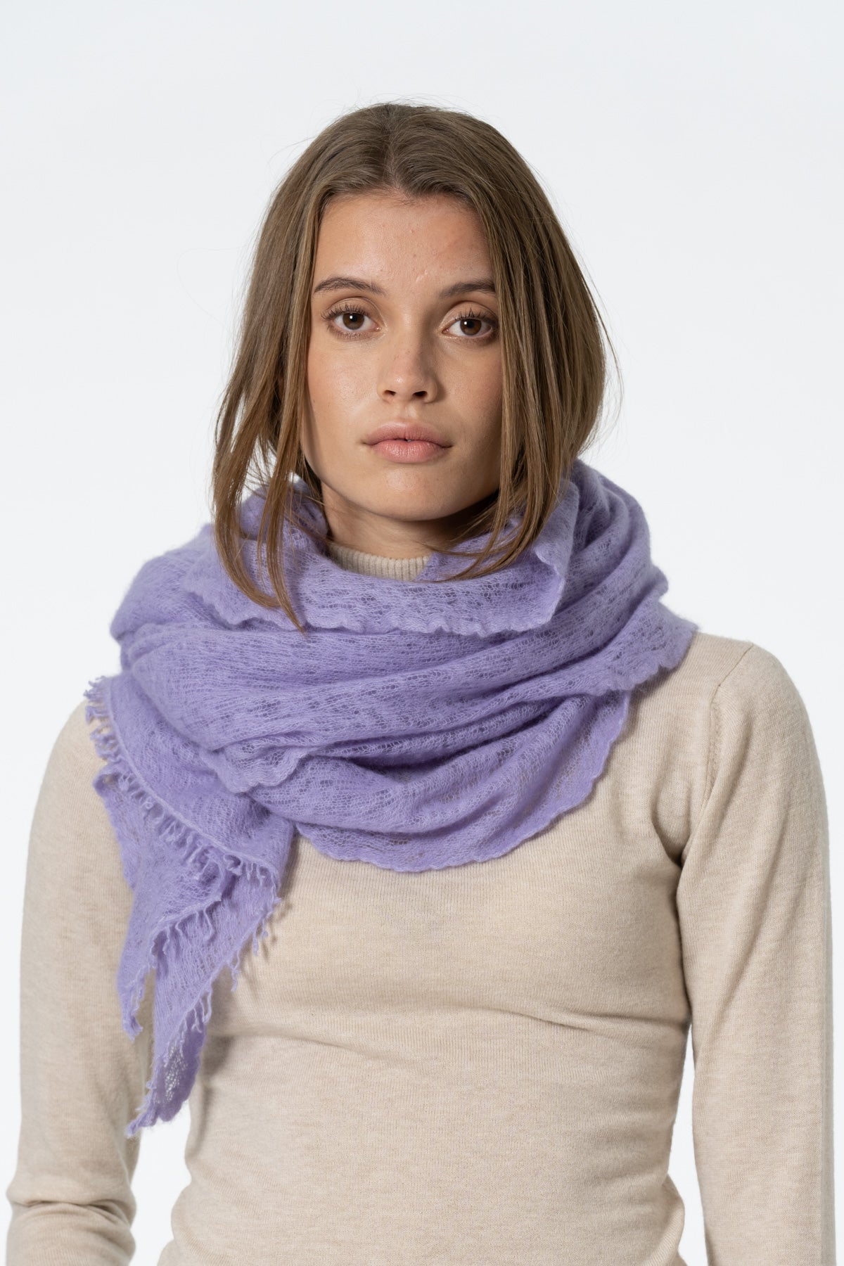 CASHMERE Felted Scarf - Digital Lavender