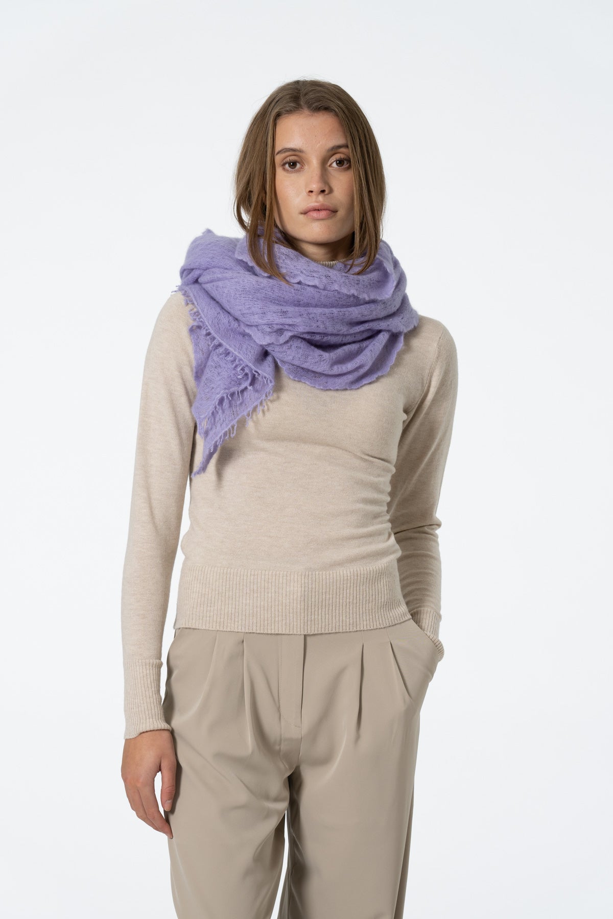 CASHMERE Felted Scarf - Digital Lavender