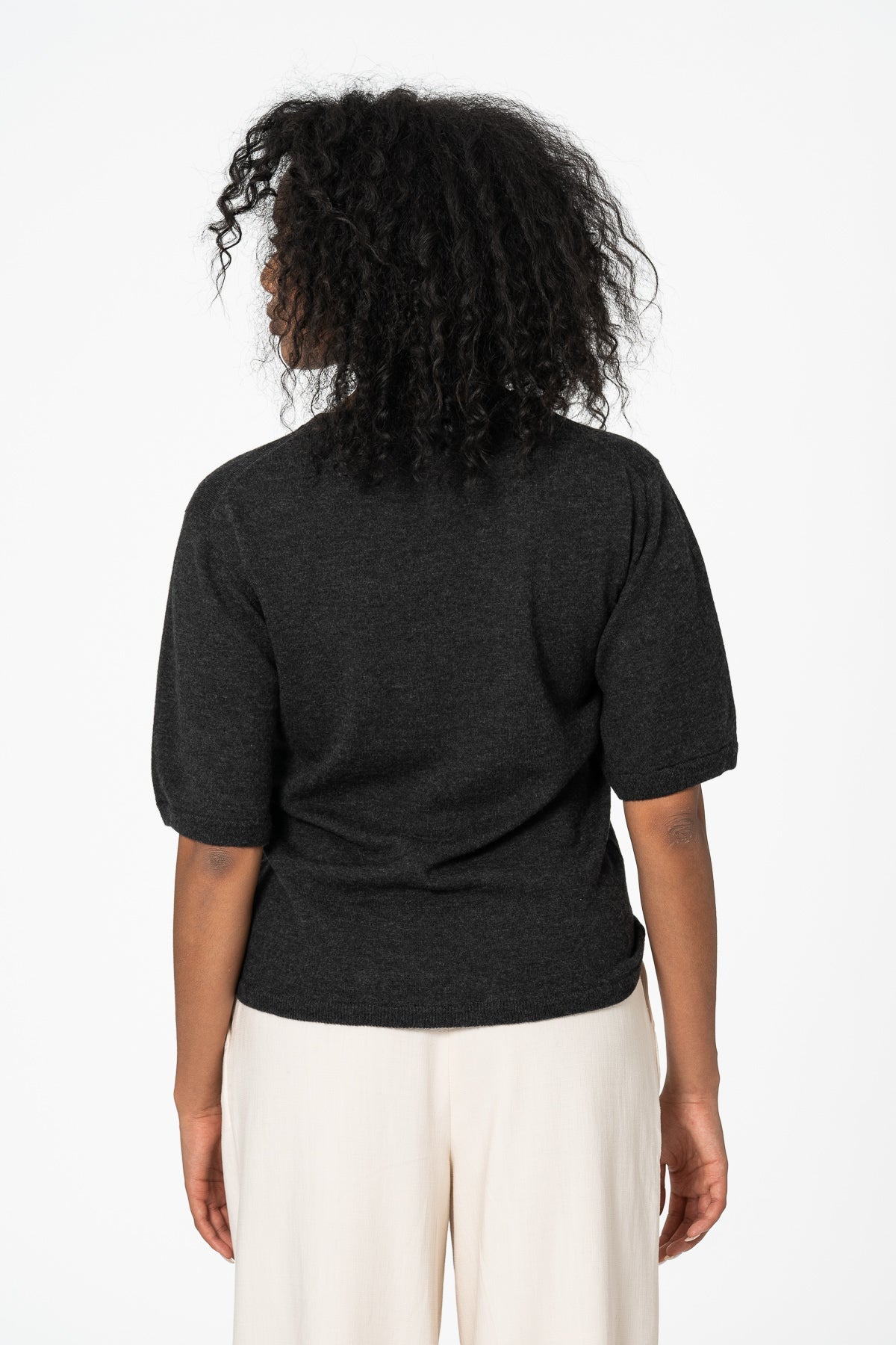 MERINO Boxy Tee - Onyx Grey