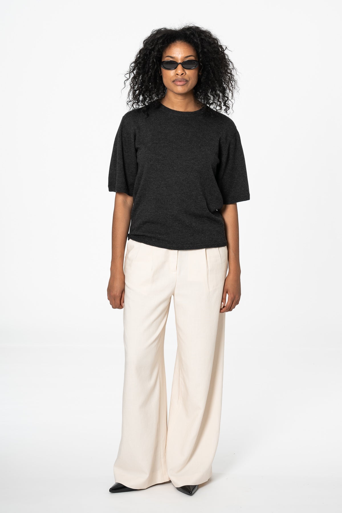 MERINO Boxy Tee - Onyx Grey