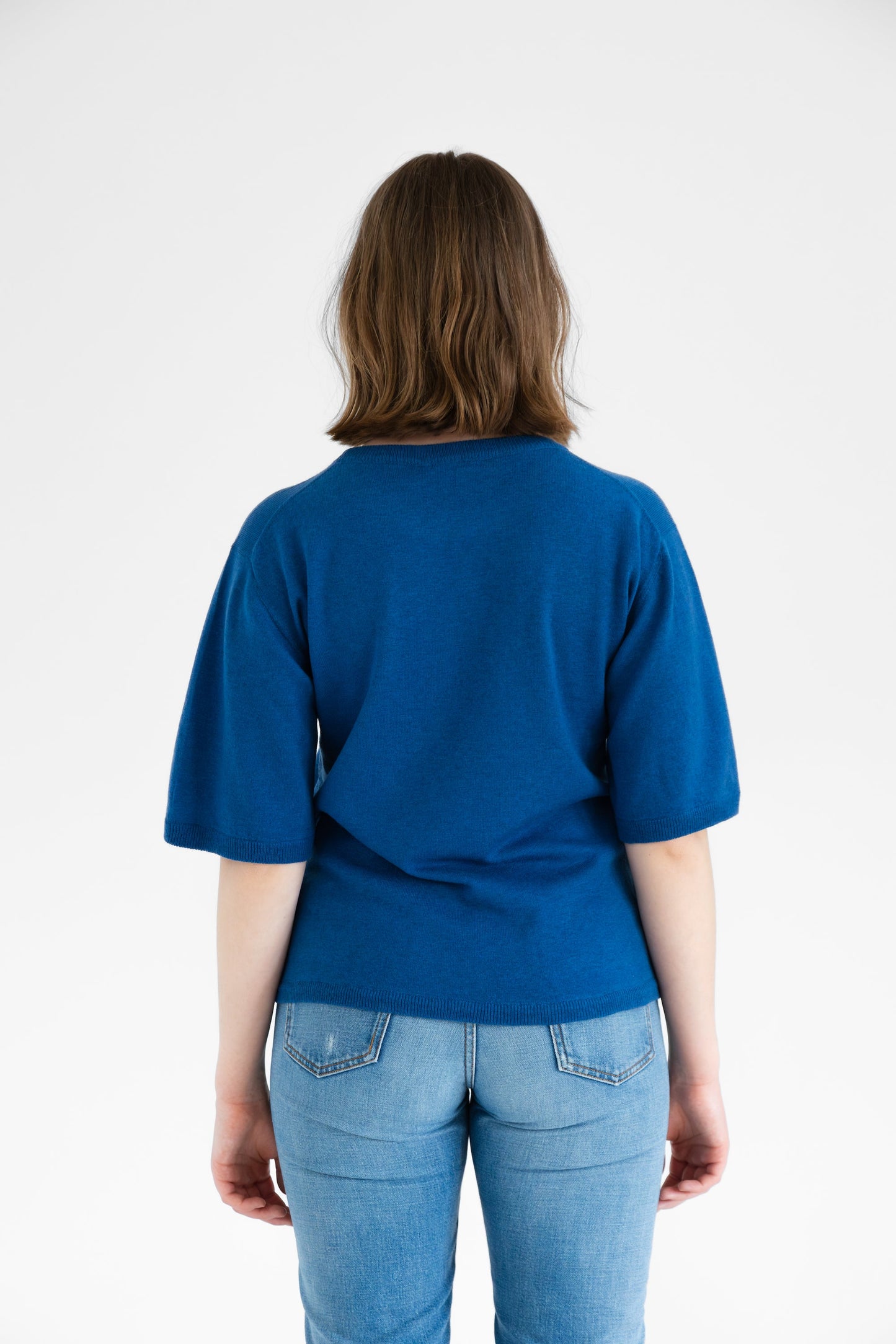 MERINO Boxy Tee - Ocean Blue