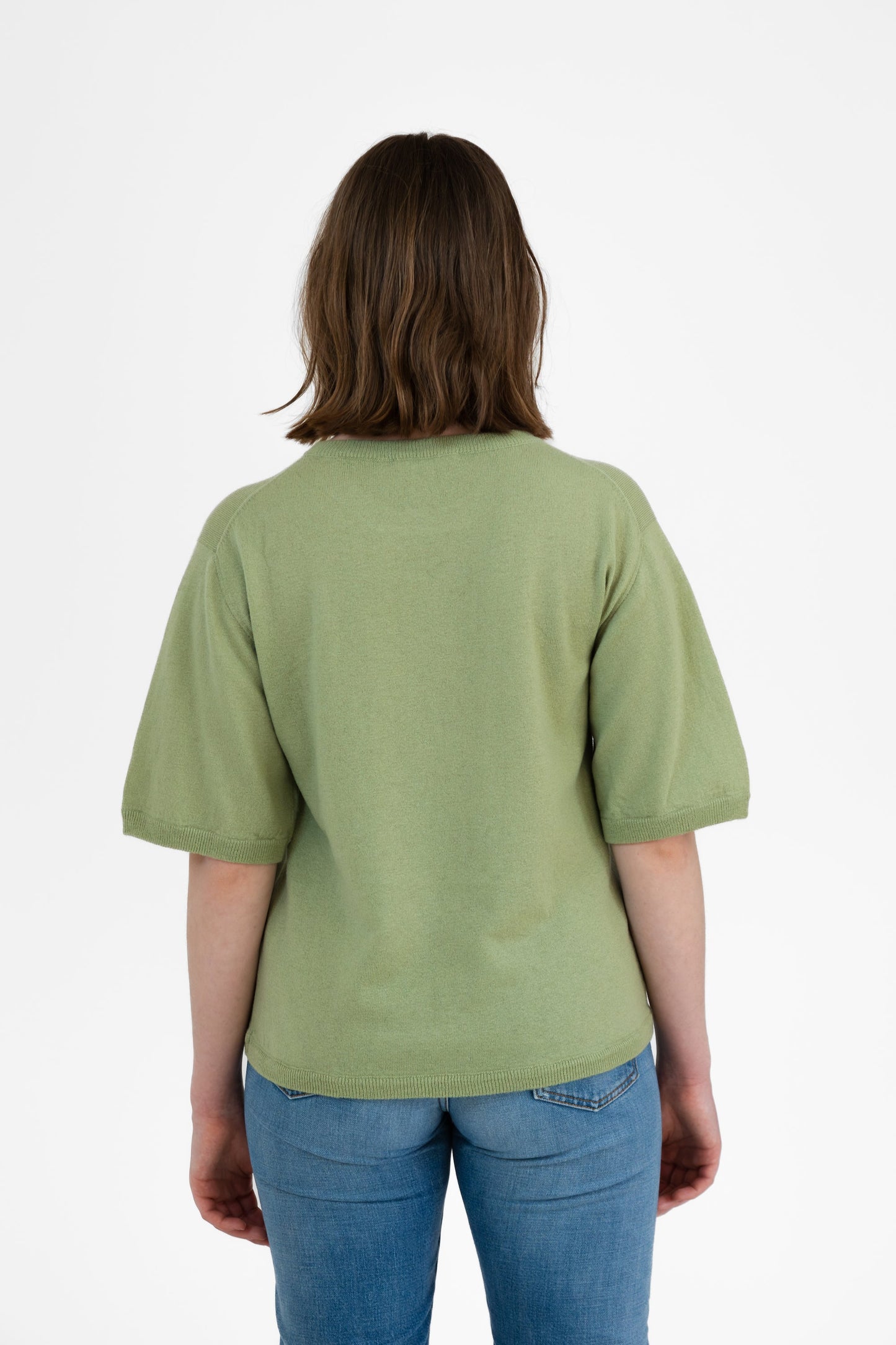 MERINO Boxy Tee - Pistachio Green