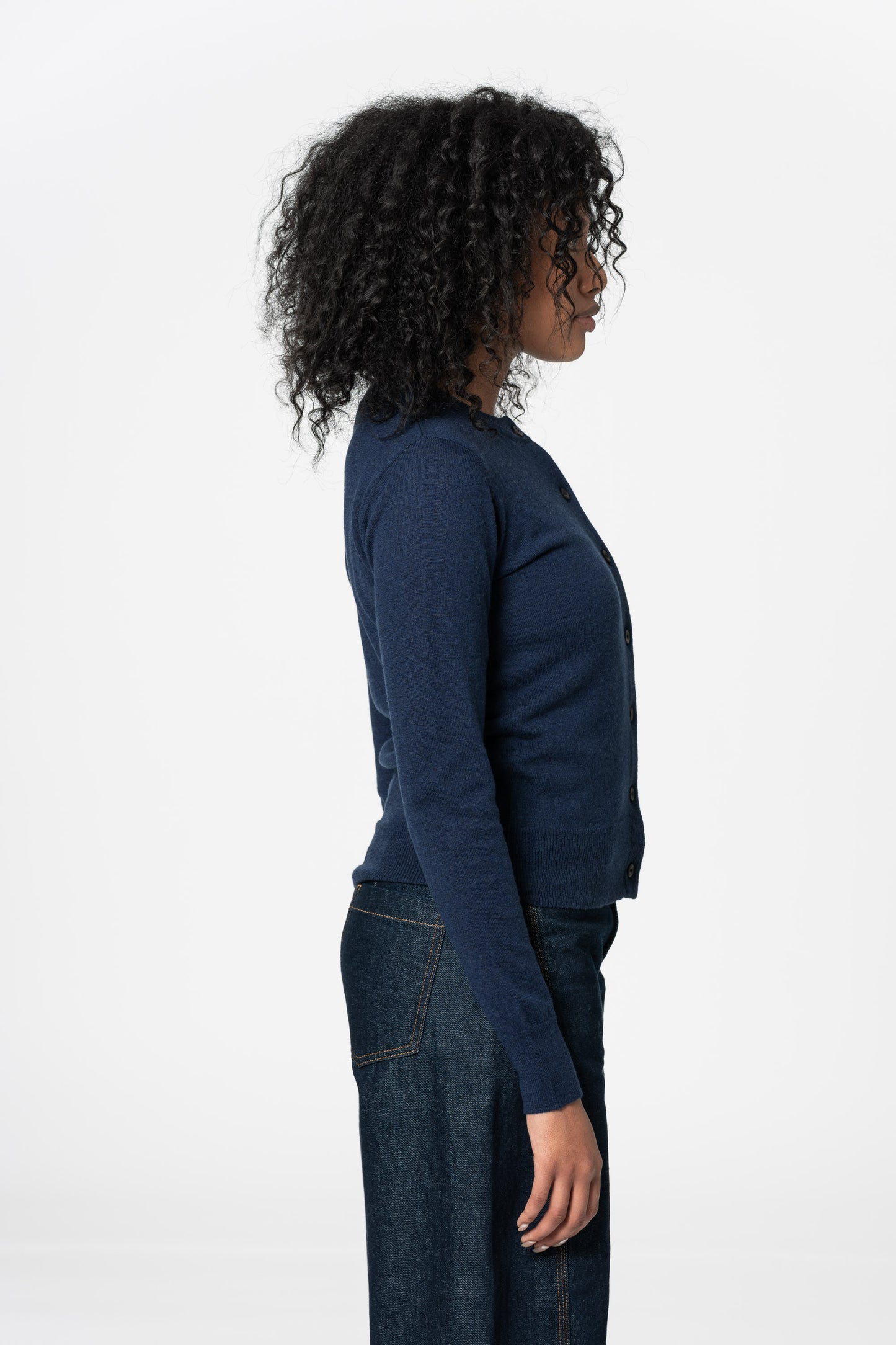 MERINO Cardigan - Space Blue