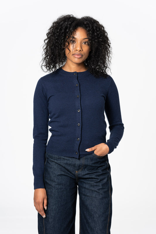 MERINO Cardigan - Space Blue