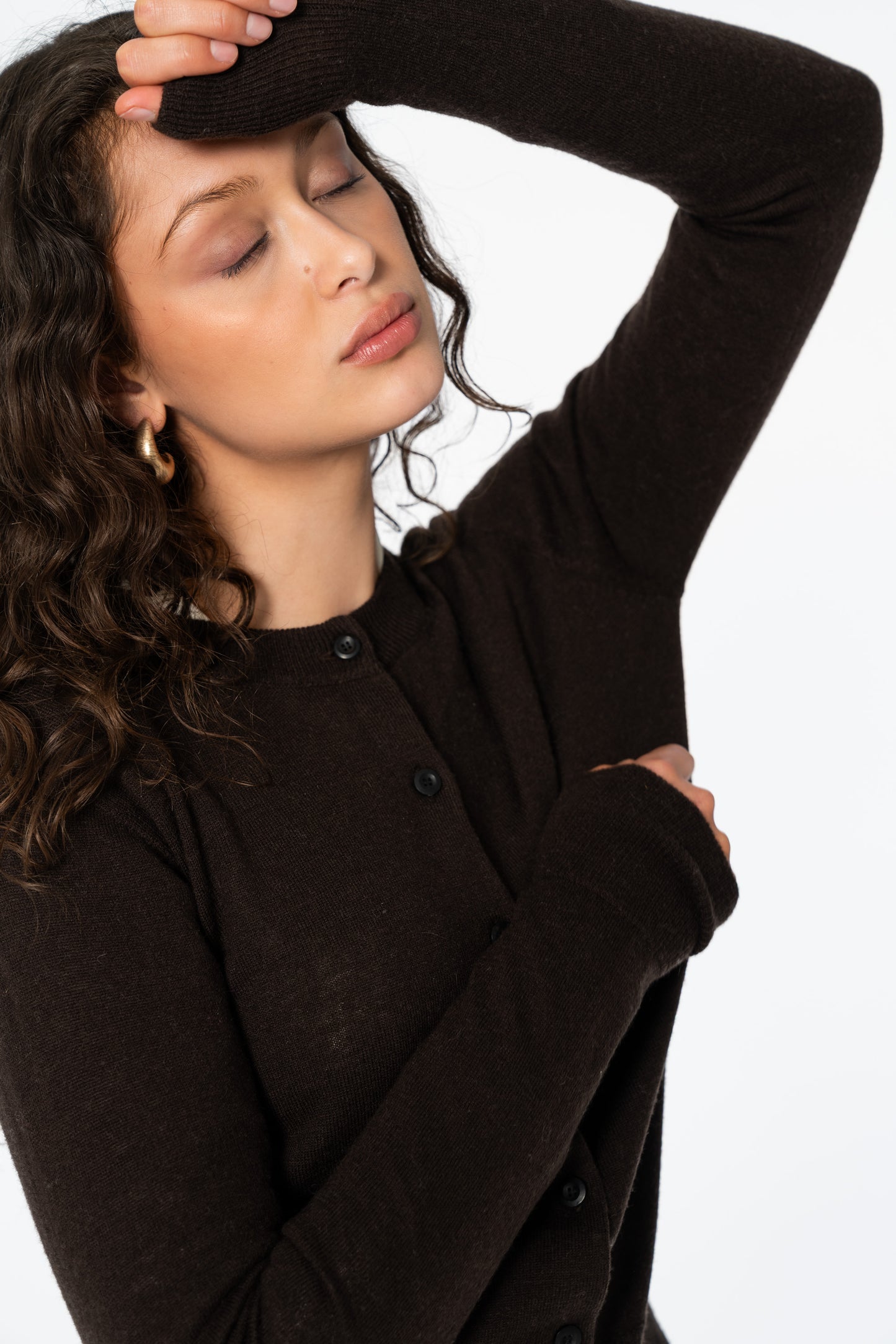 MERINO Cardigan - Espresso Brown