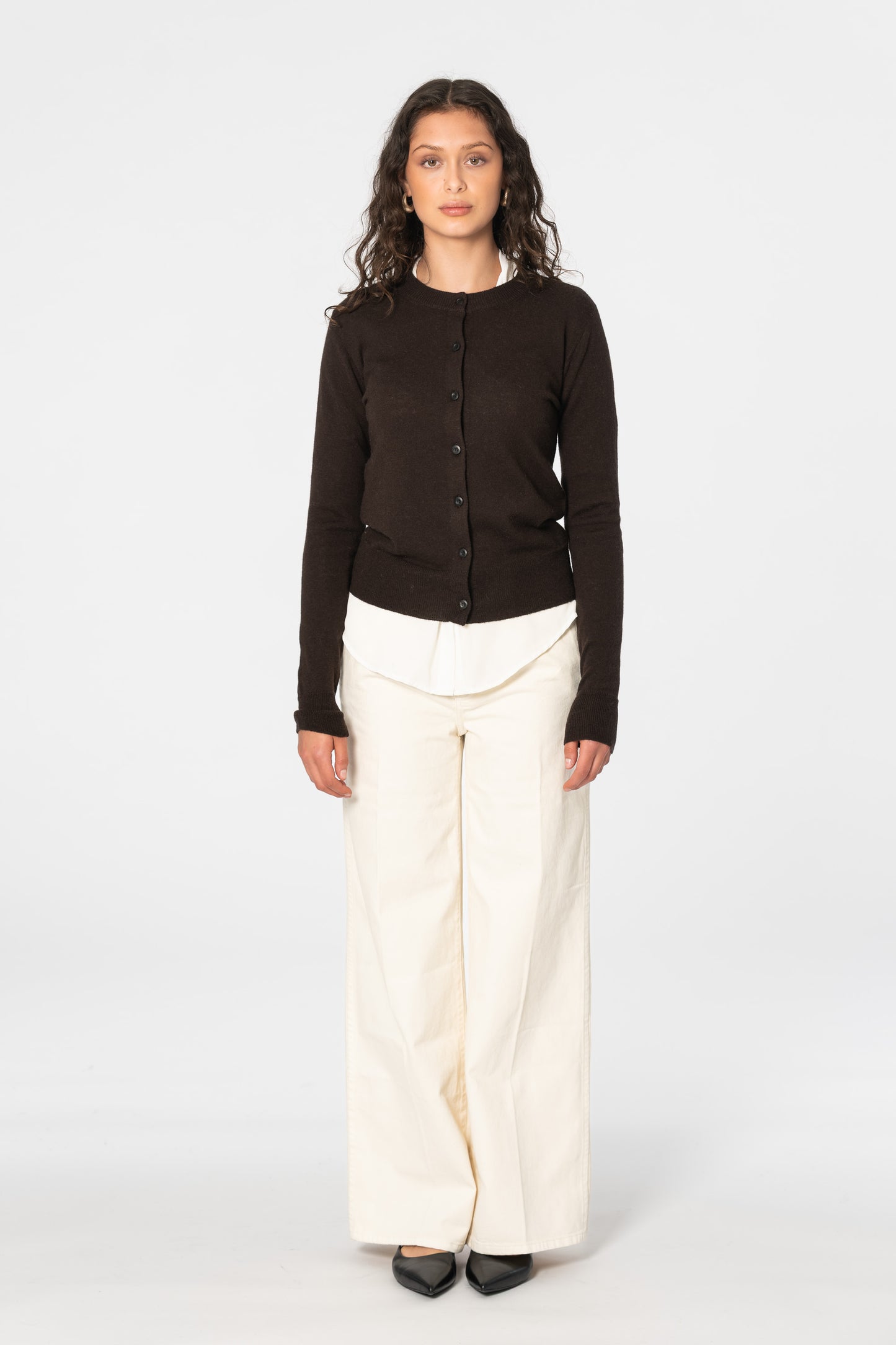 MERINO Cardigan - Espresso Brown