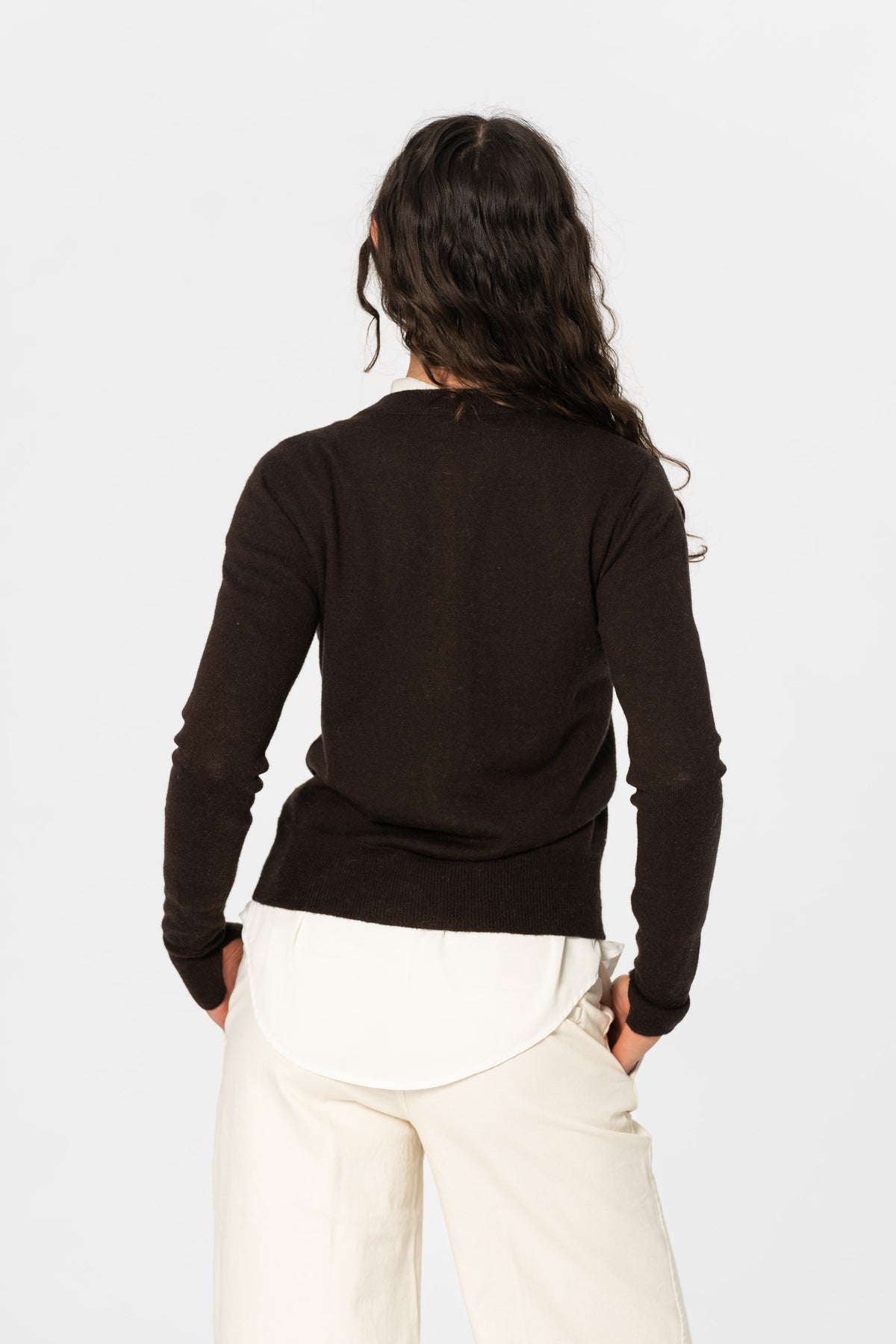 MERINO Cardigan - Espresso Brown