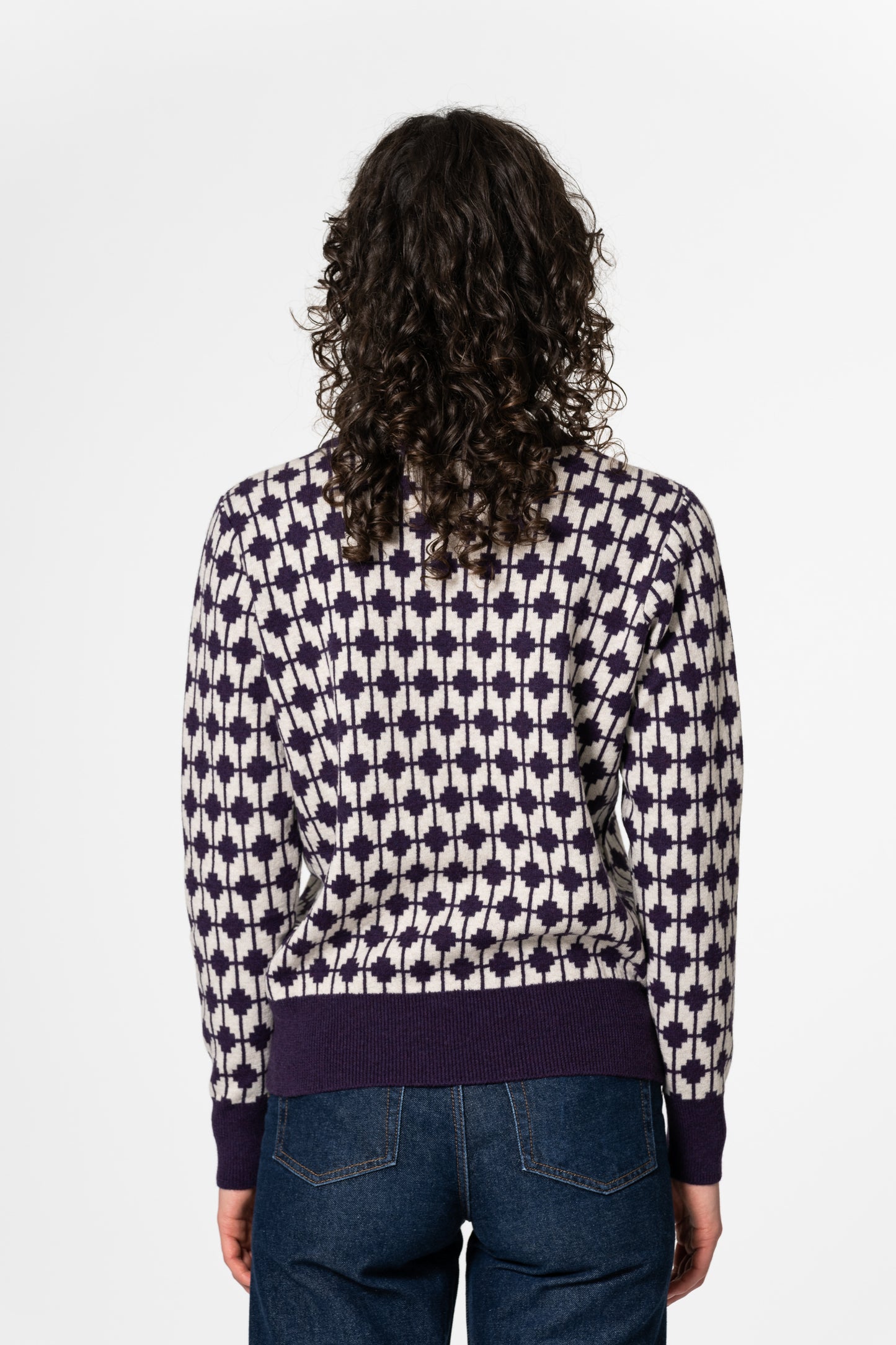 MERINO Dhaka Sweater - Plum Purple