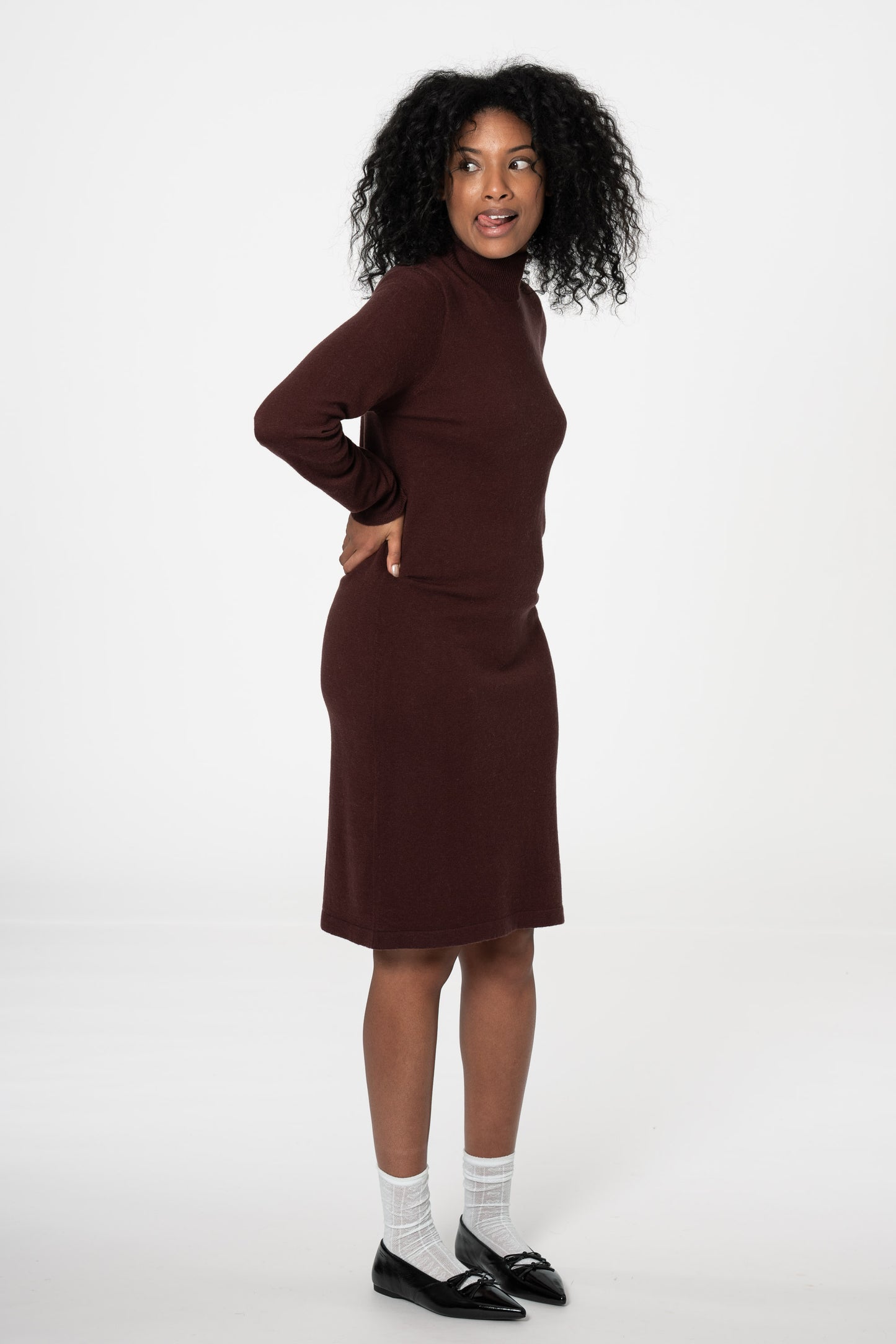 MERINO Dress - Merlot Red