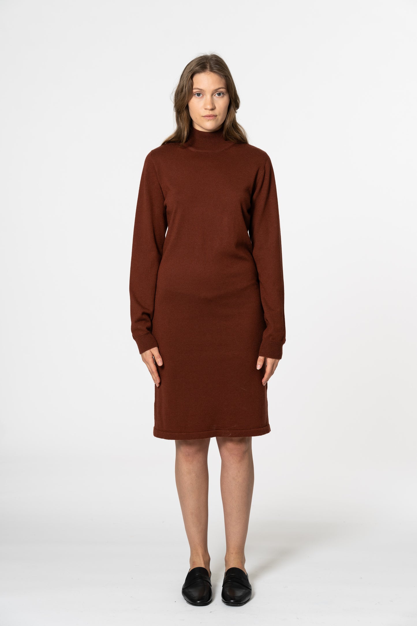 MERINO Dress - Rust Red