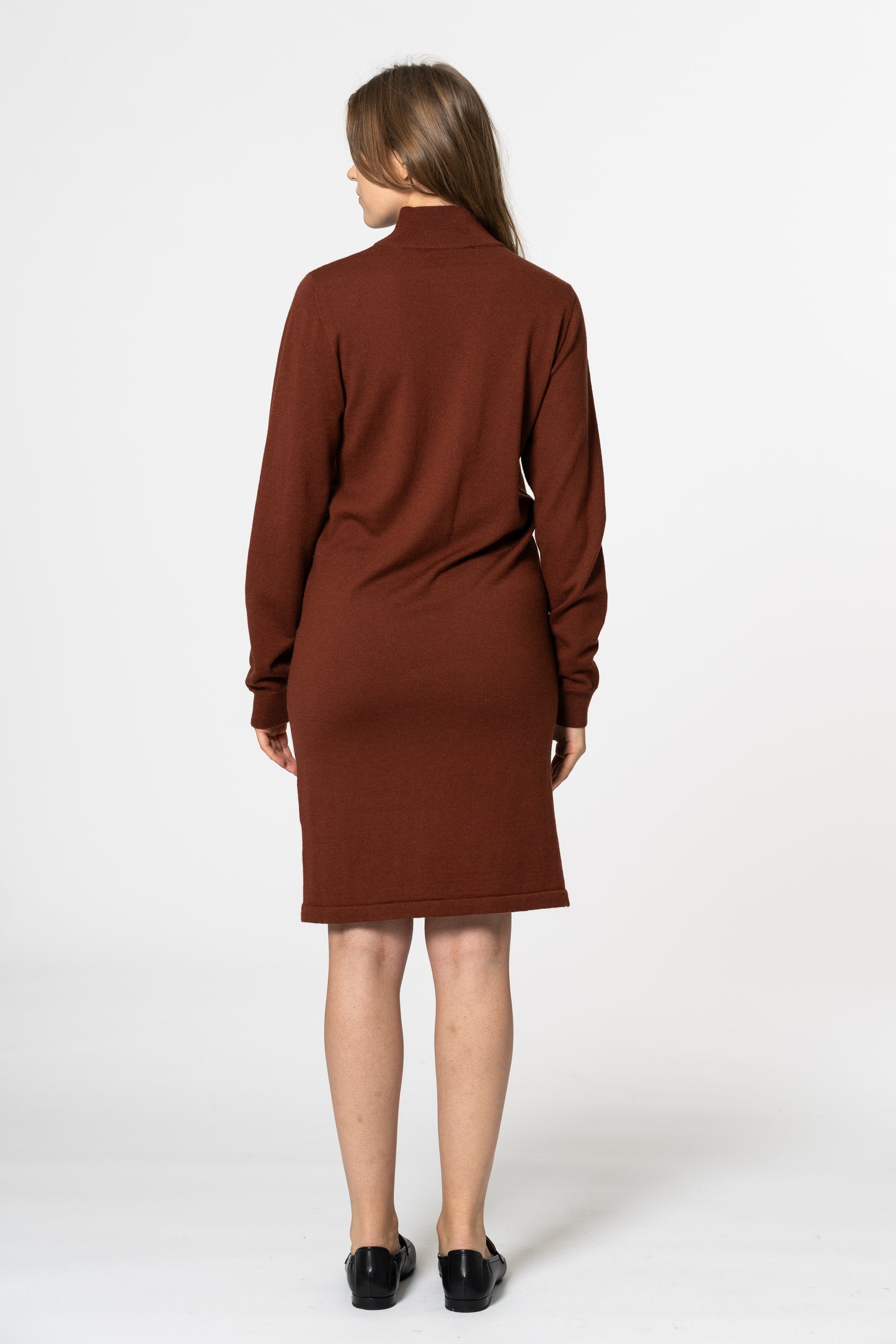 MERINO Dress - Rust Red