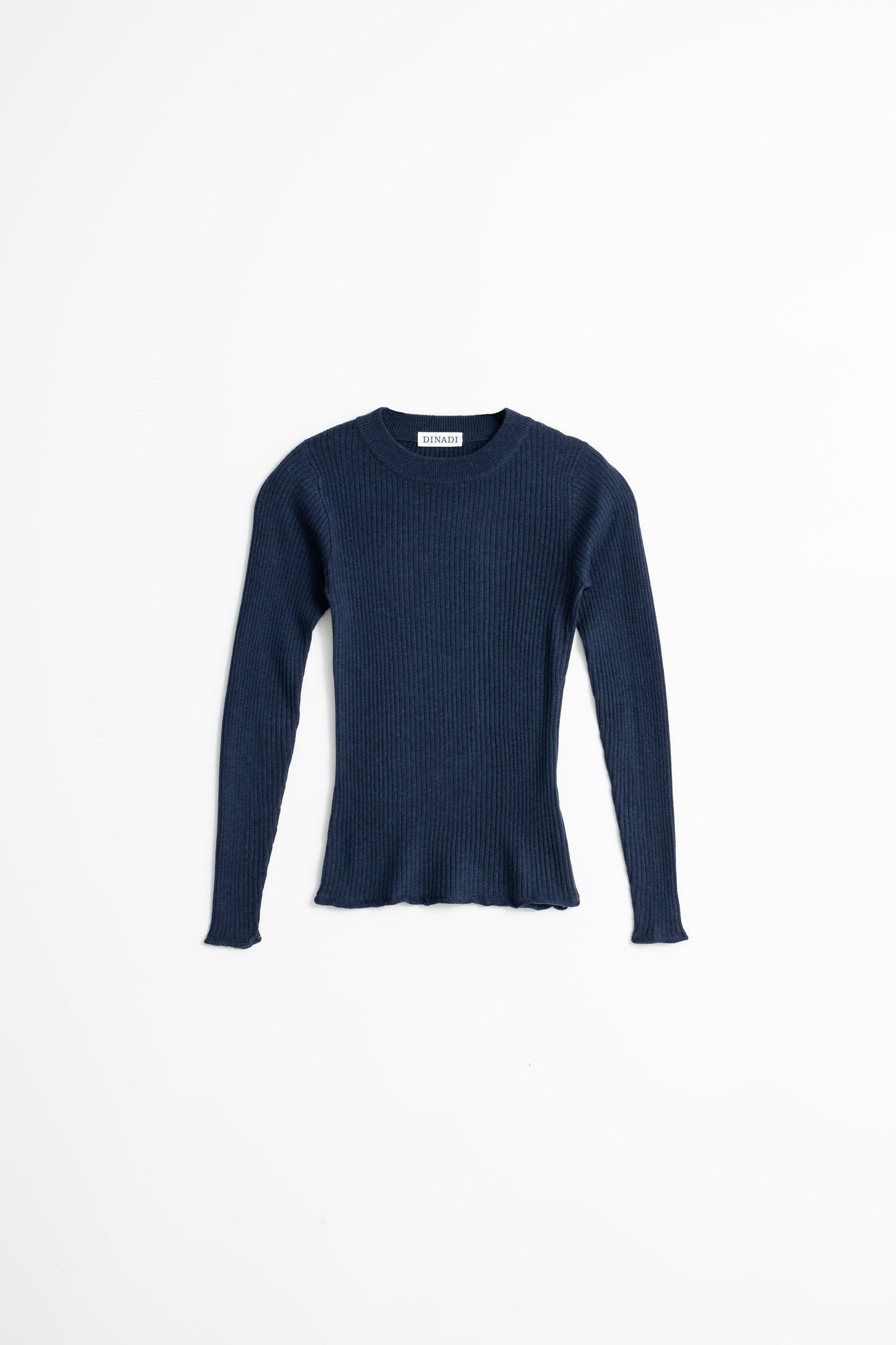 MERINO Fitted Rib Sweater - Space Blue